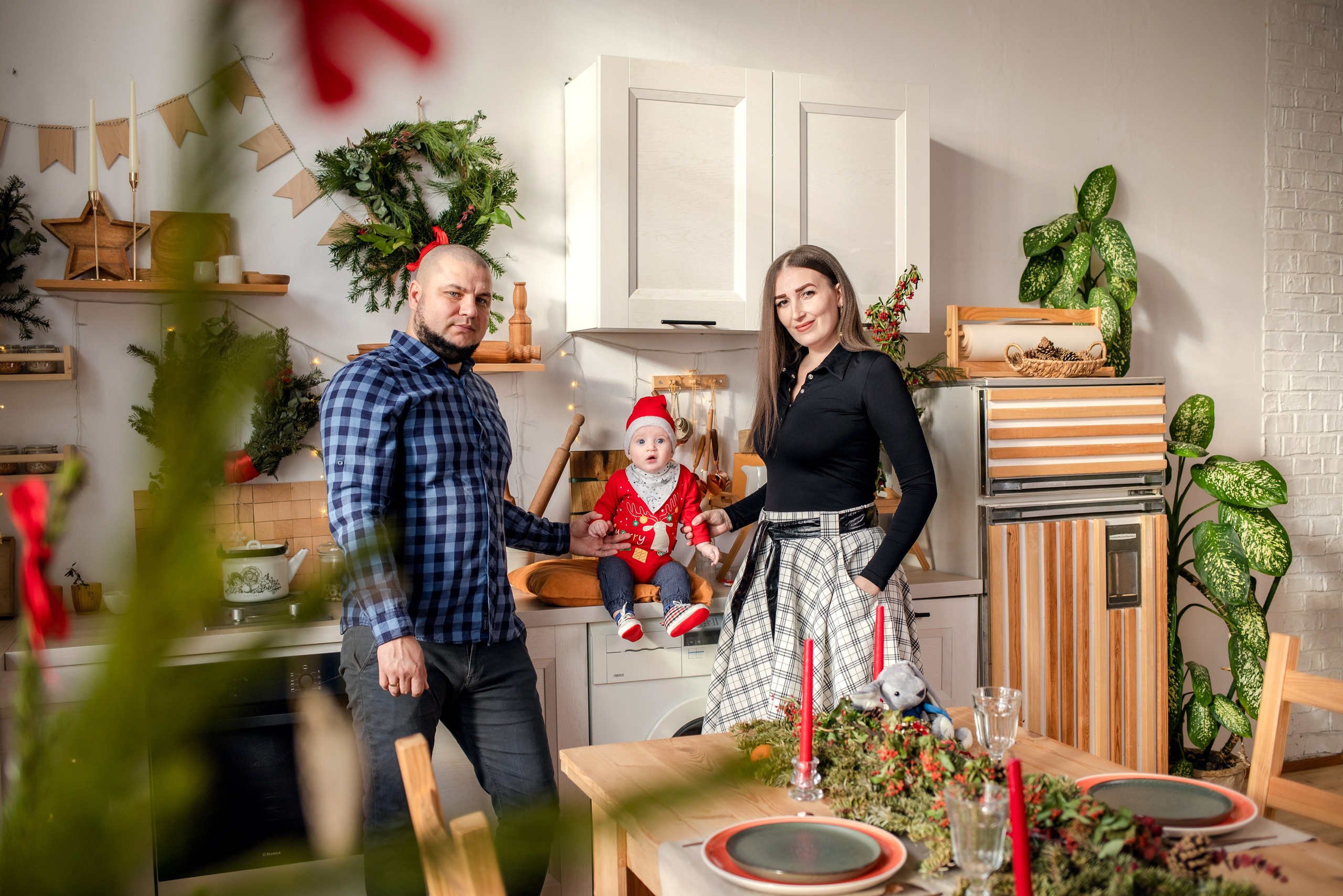 Новогодняя семейная съемка в Loft potolok. Семейный и детский фотограф в Краснодаре Ирина Лаврецкая