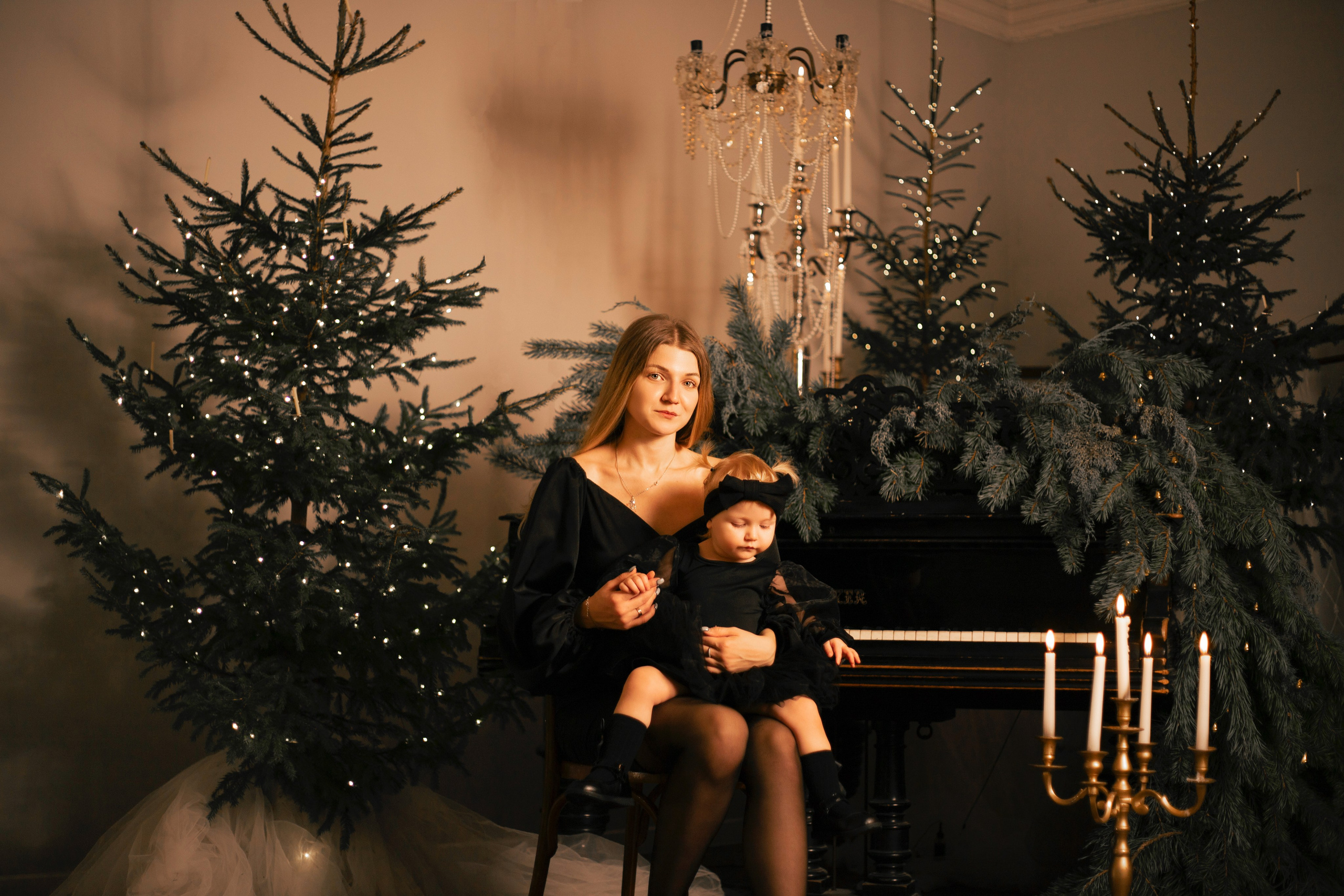 Новогодняя съёмка в фотостудии