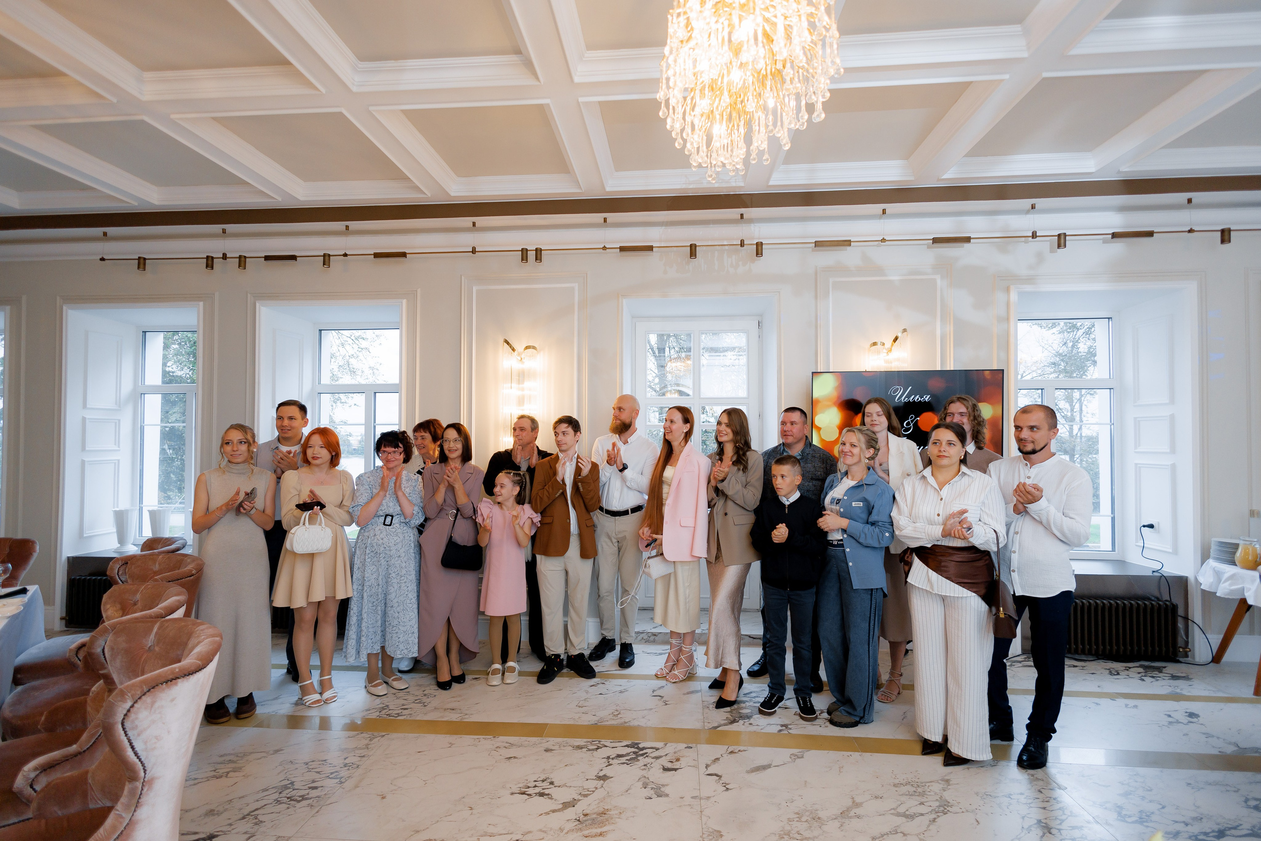 Свадебный банкет Полины и Ильи: волшебство в «Музыке и Времени». Свадебный фотограф Михаил Александров