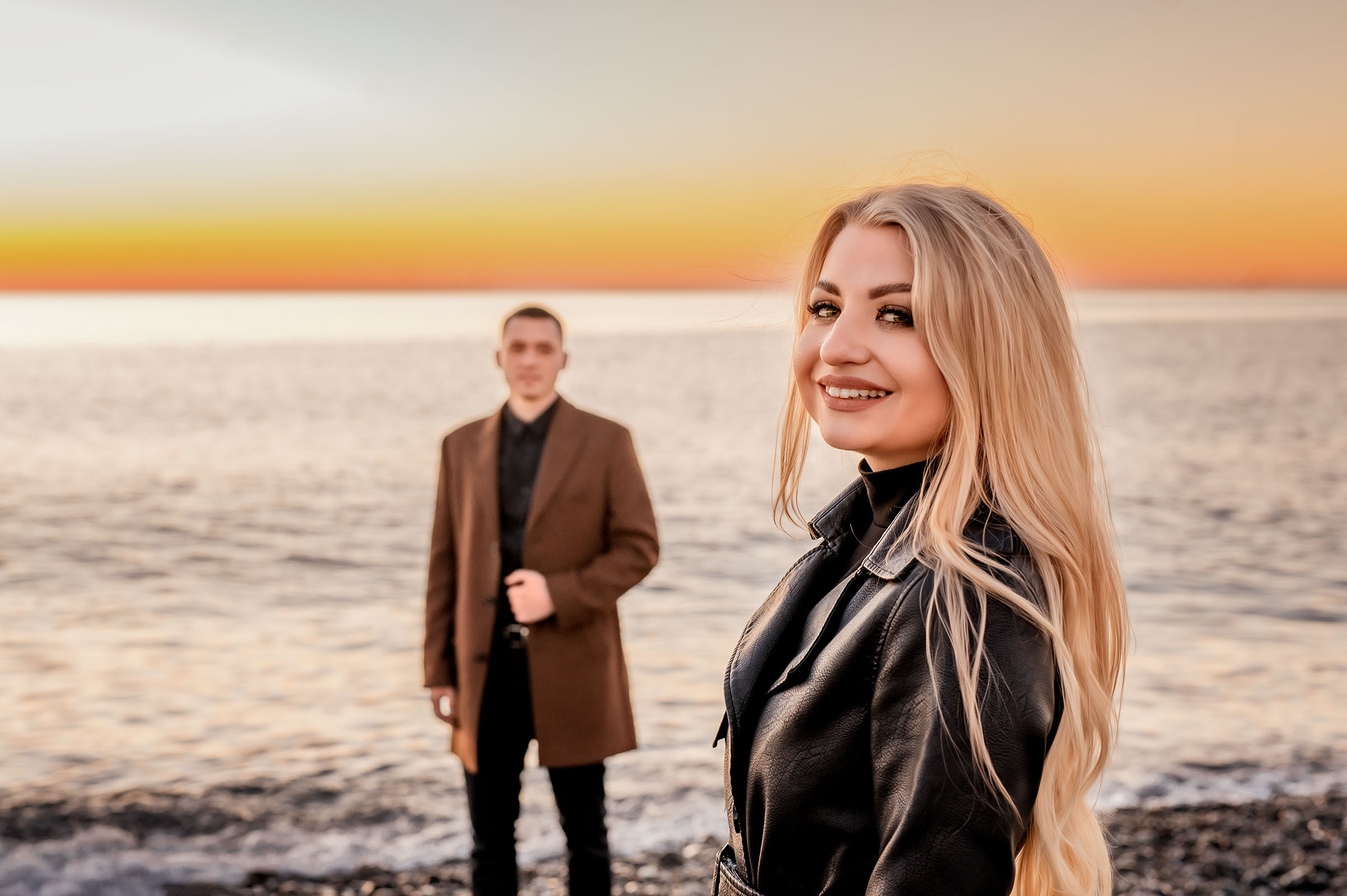 Осенью съёмка на море