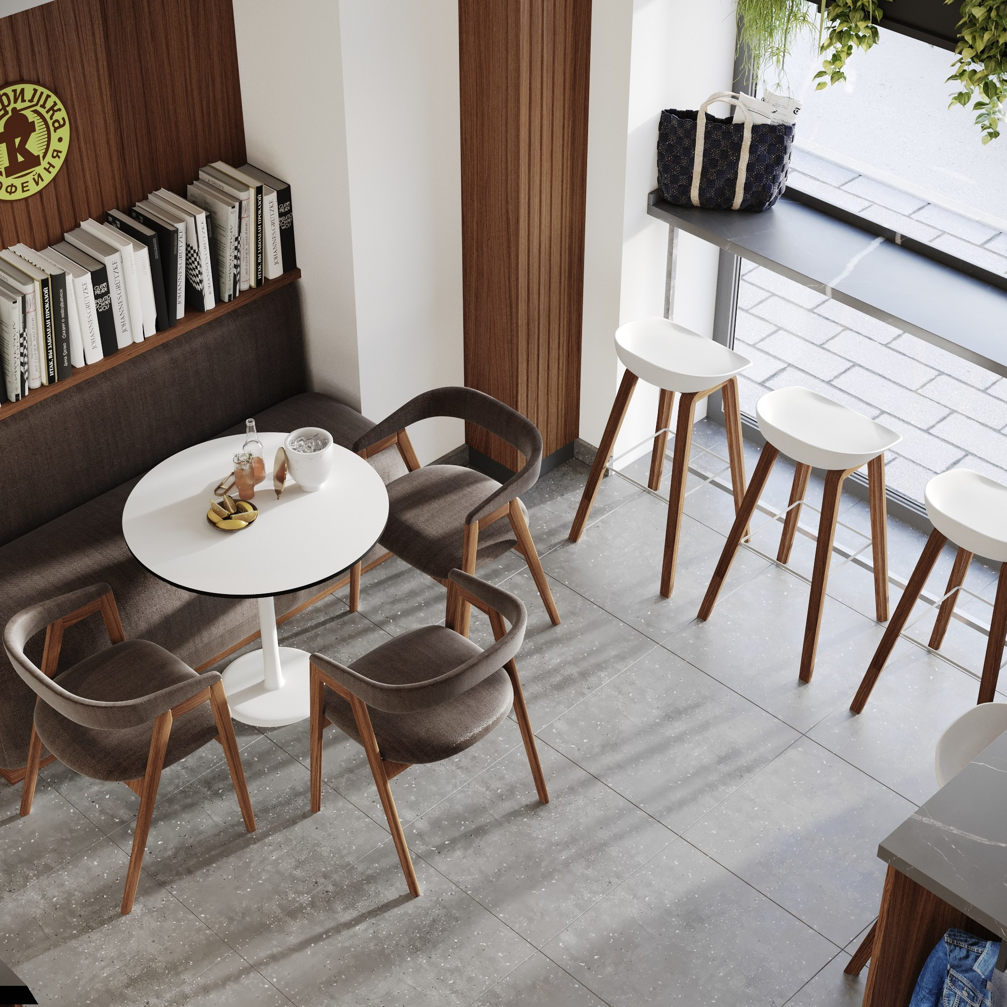 Визуализация кофейни. Студия 3d визуализации Arcviz