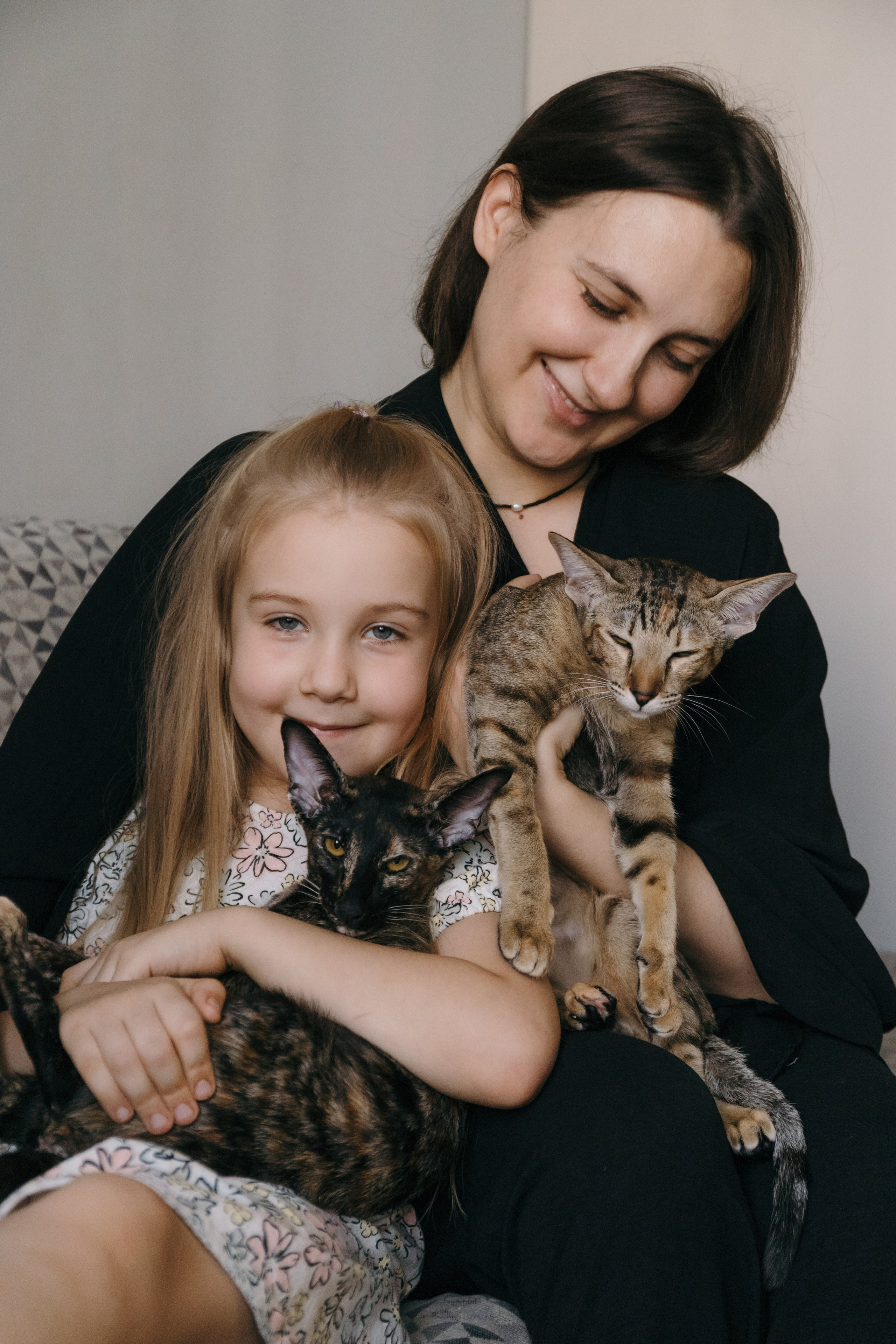 Семья и кошки. Фотограф Елена Балакина (Челябинск)