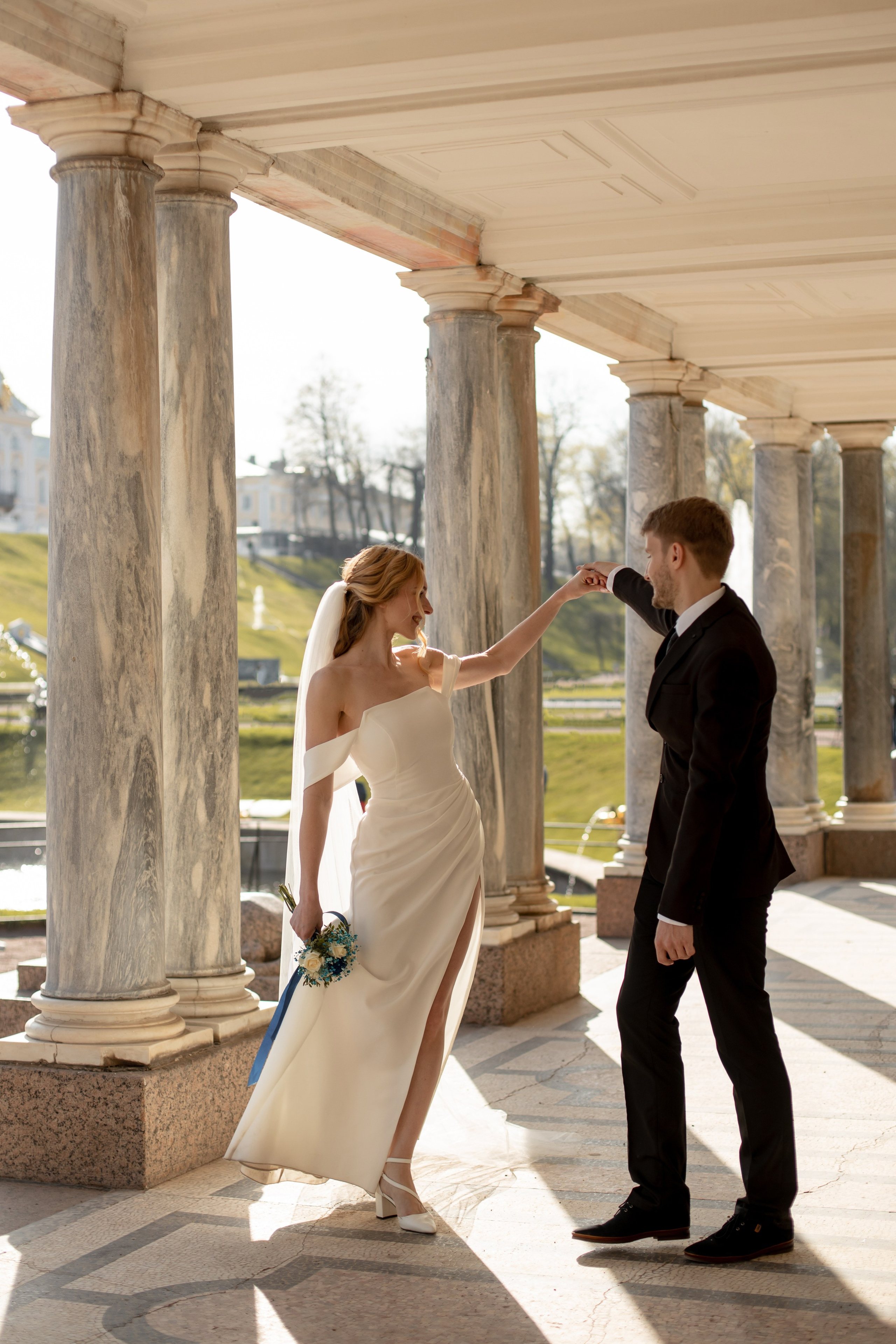 Петергоф / ЗАГС + прогулка. Свадебный и семейный фотограф в Москве Диана Левченко