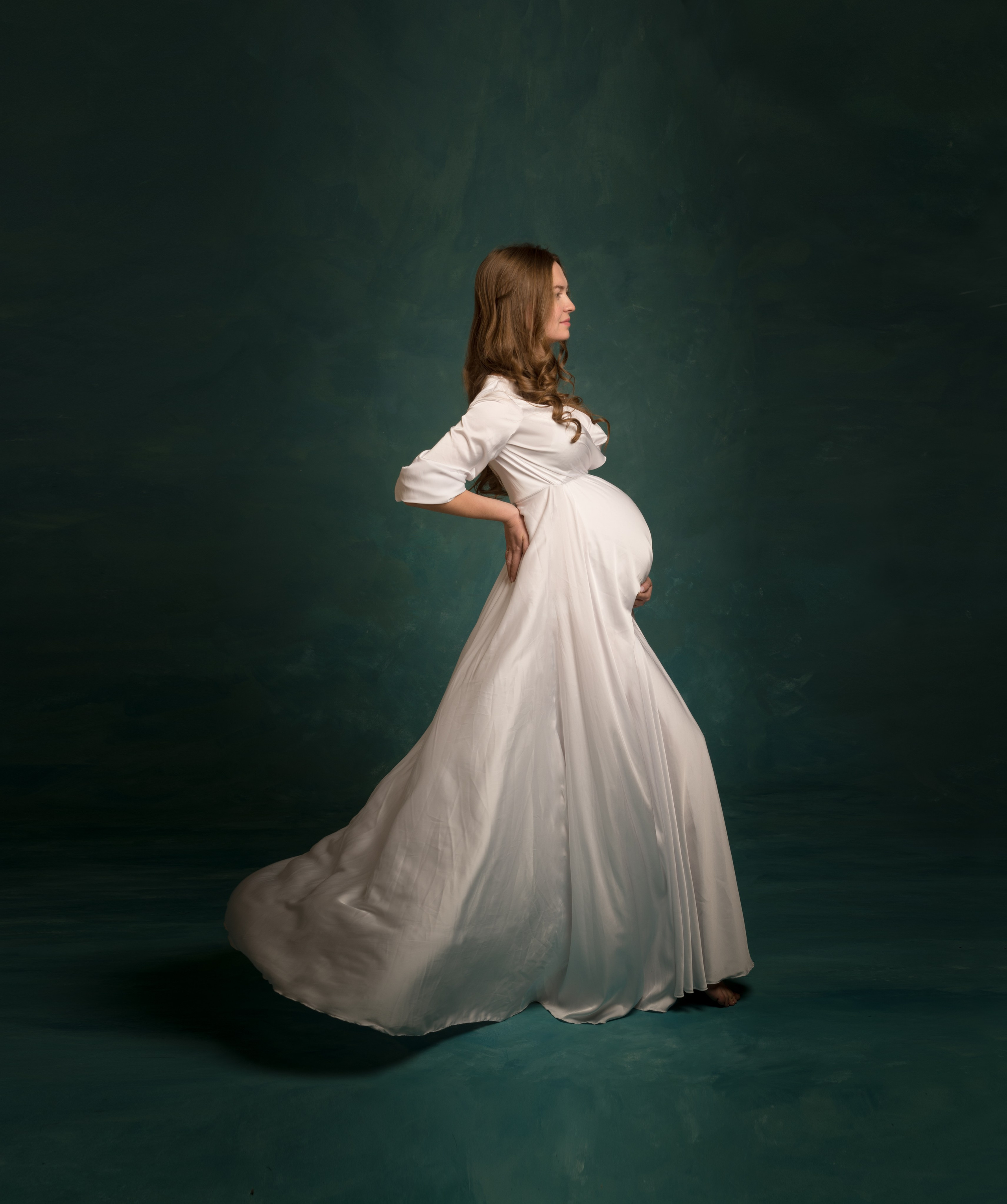 Съемка на холсте. Фотосессия беременности — Крылова Натали — Москва