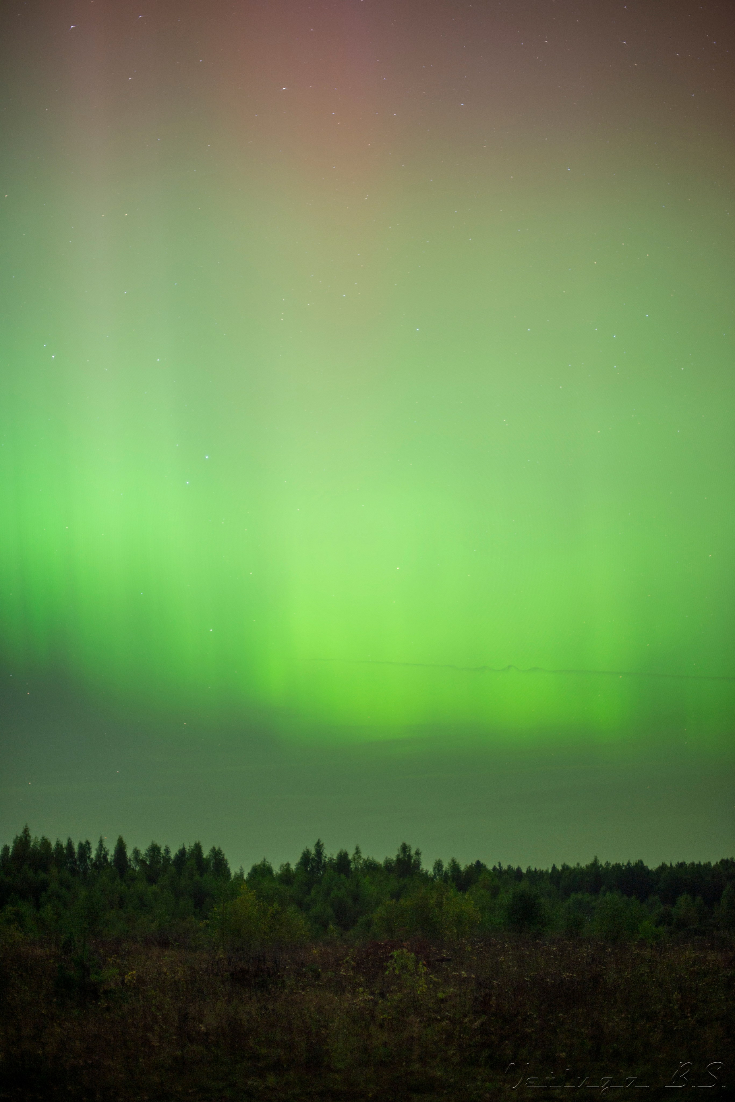 Северное сияние. Фотограф в Ветлуге Сергей Белов (VETLUGA B.S.)