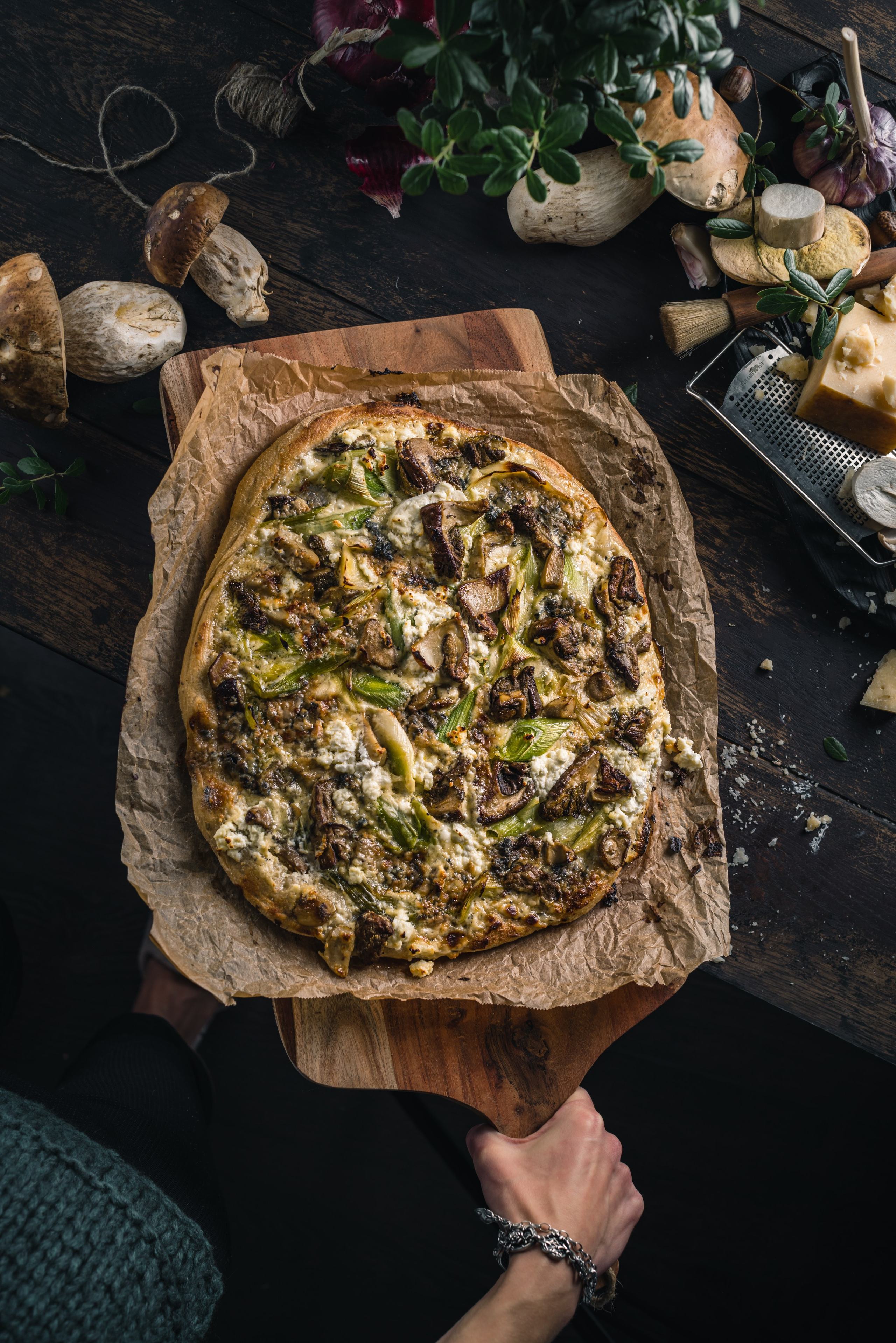 Белые грибы заготовки. Foodie Stories (гастрономические истории) рекламная фуд-фотосъёмка, Москва