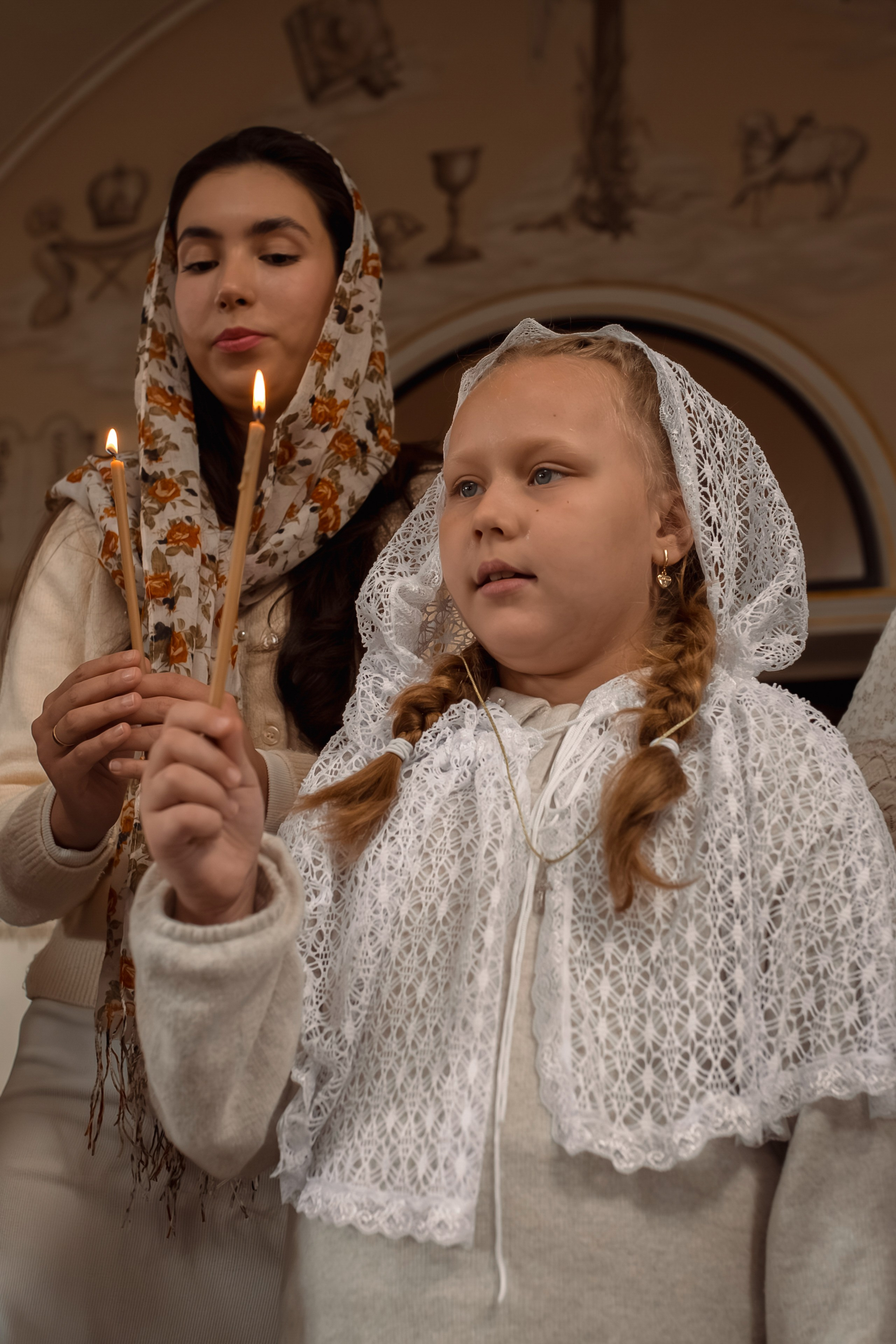 Крещение сестрёнок в храме священномученика Ермогена. Фотограф на Крещение и Венчание в Ташкенте