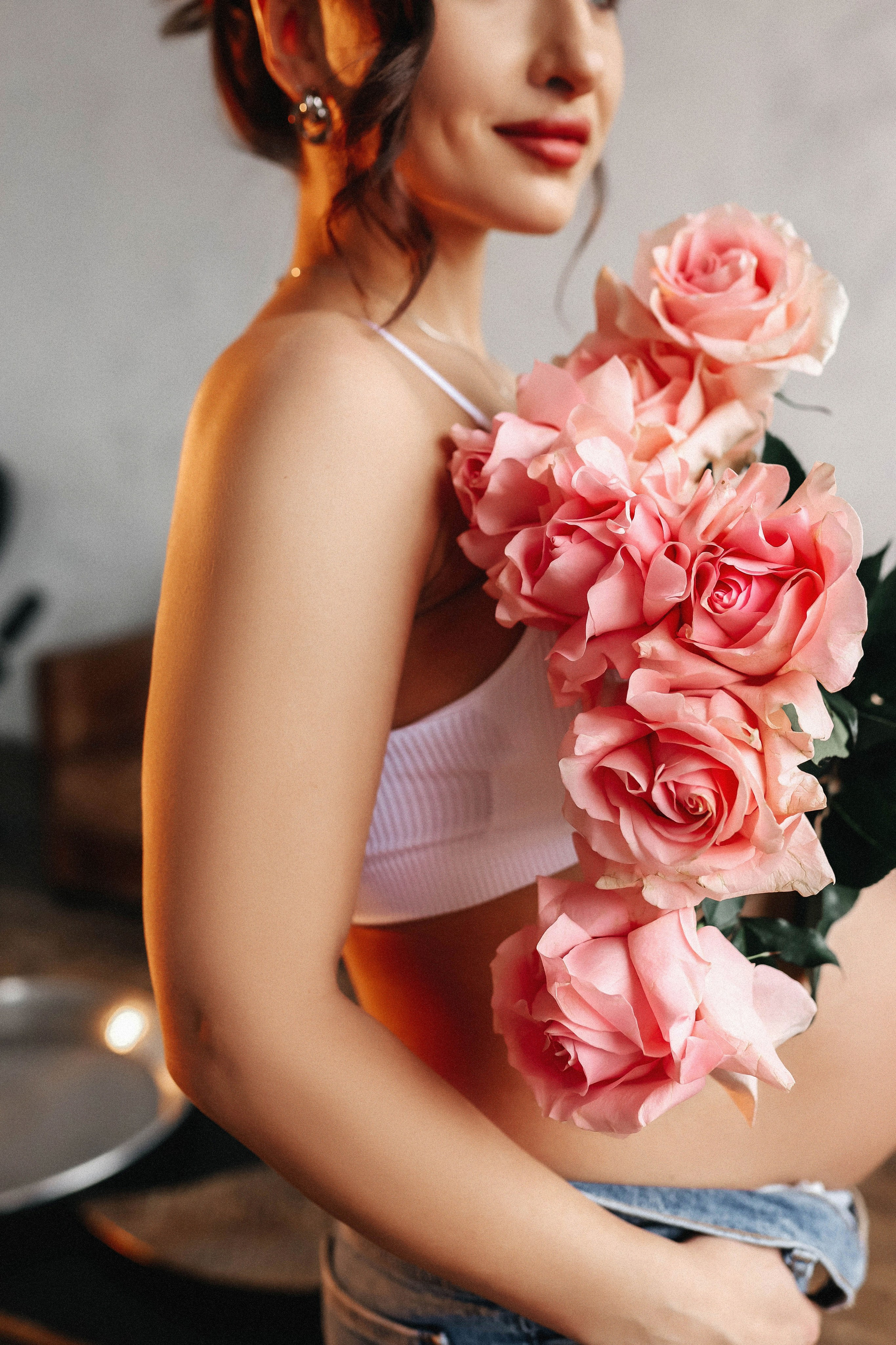 Фотосессия беременности в Москве в студии. Свадебный и семейный фотограф в Москве