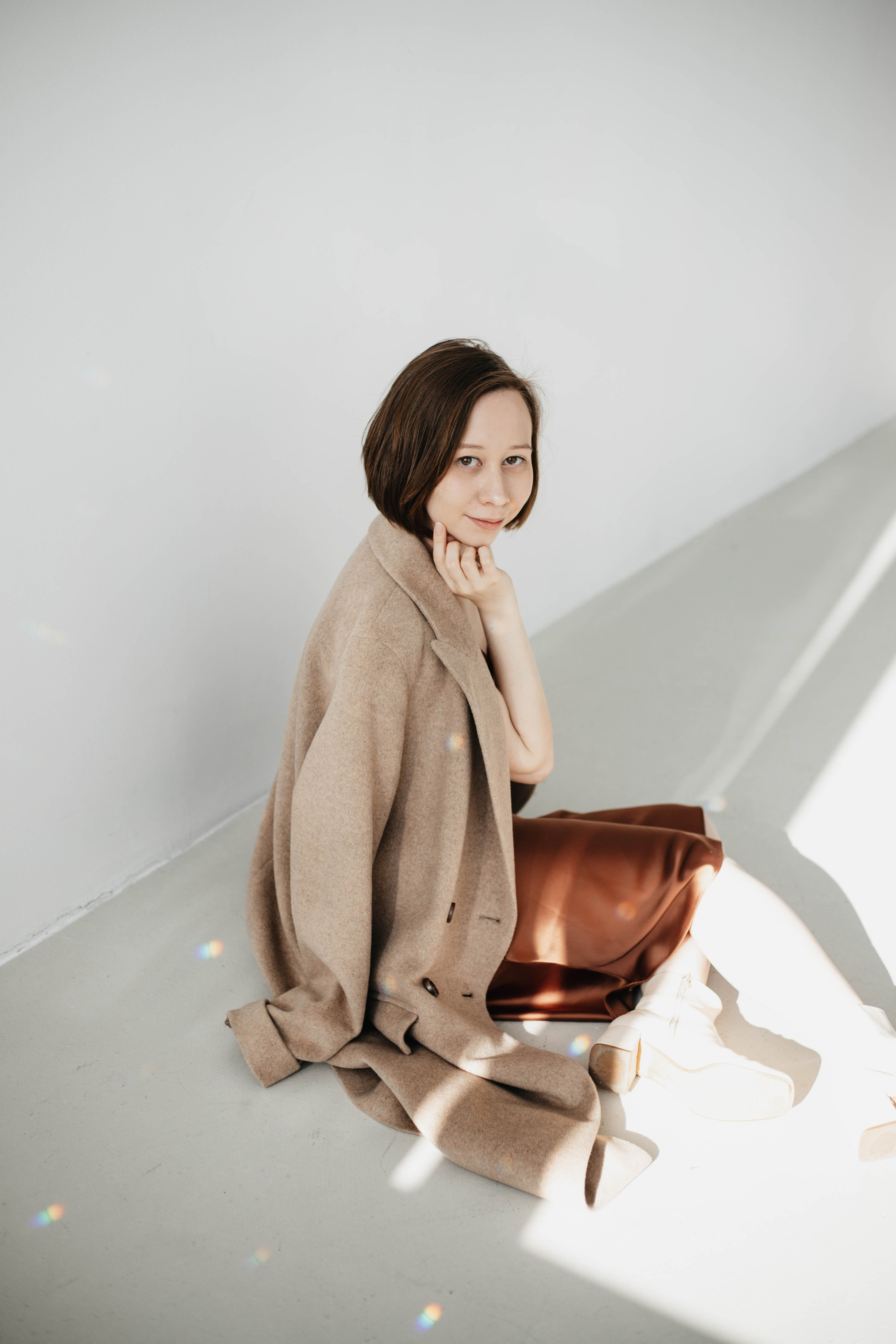 Полина и желтые тюльпаны. Фотограф Каролина