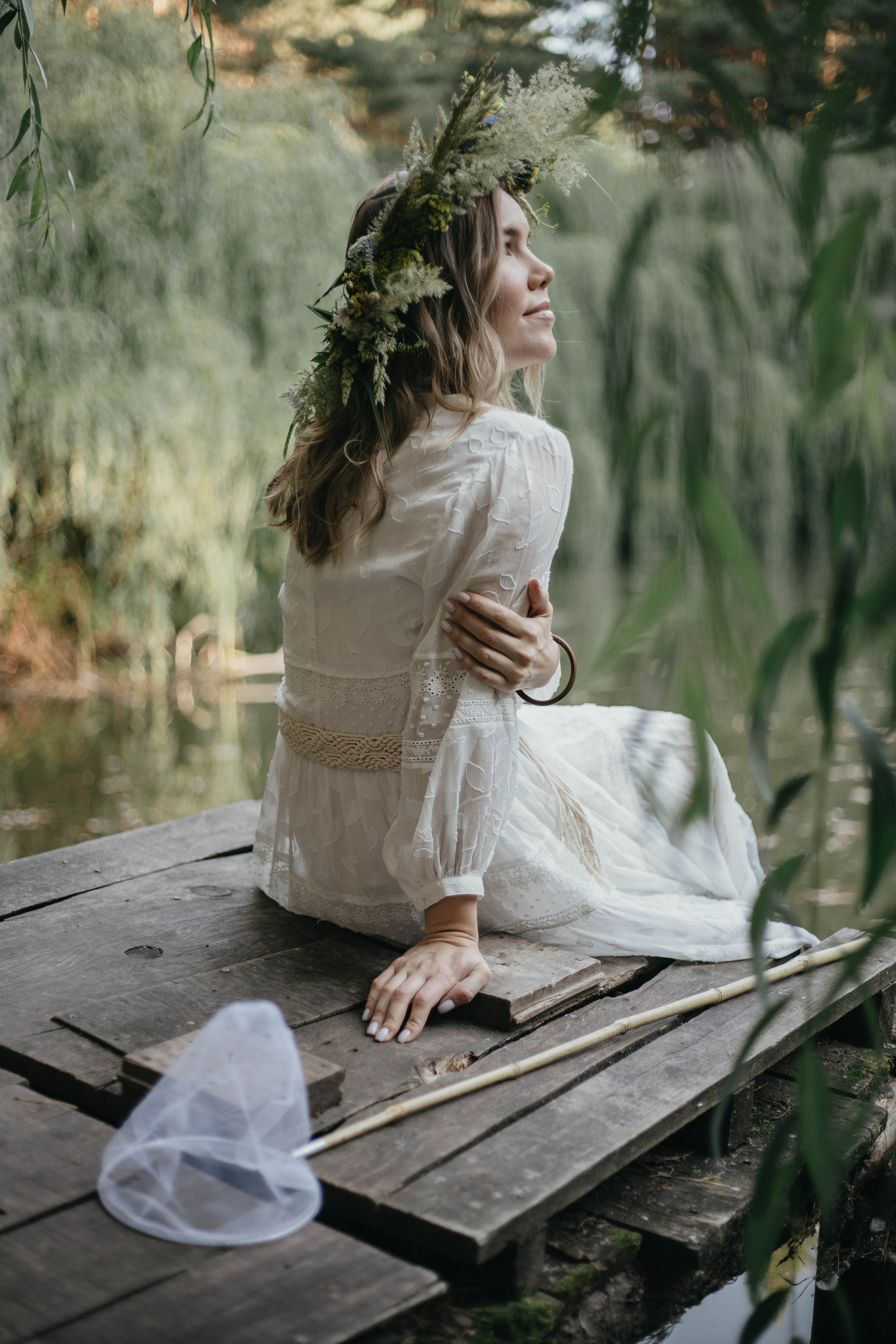 Аня и озеро на рассвете. Фотограф Каролина