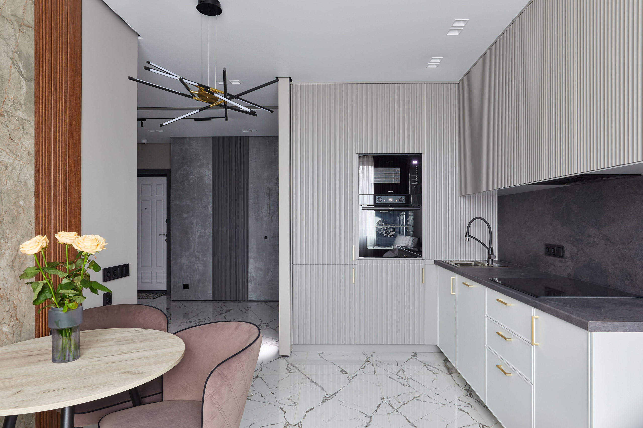 1-КОМНАТНАЯ С ДИЗАЙНЕРСКИМ РЕМОНТОМ В ЖК АЛЬПИЙСКИЙ КВАРТАЛ. Интерьерный фотограф в Сочи Анисимова Ольга