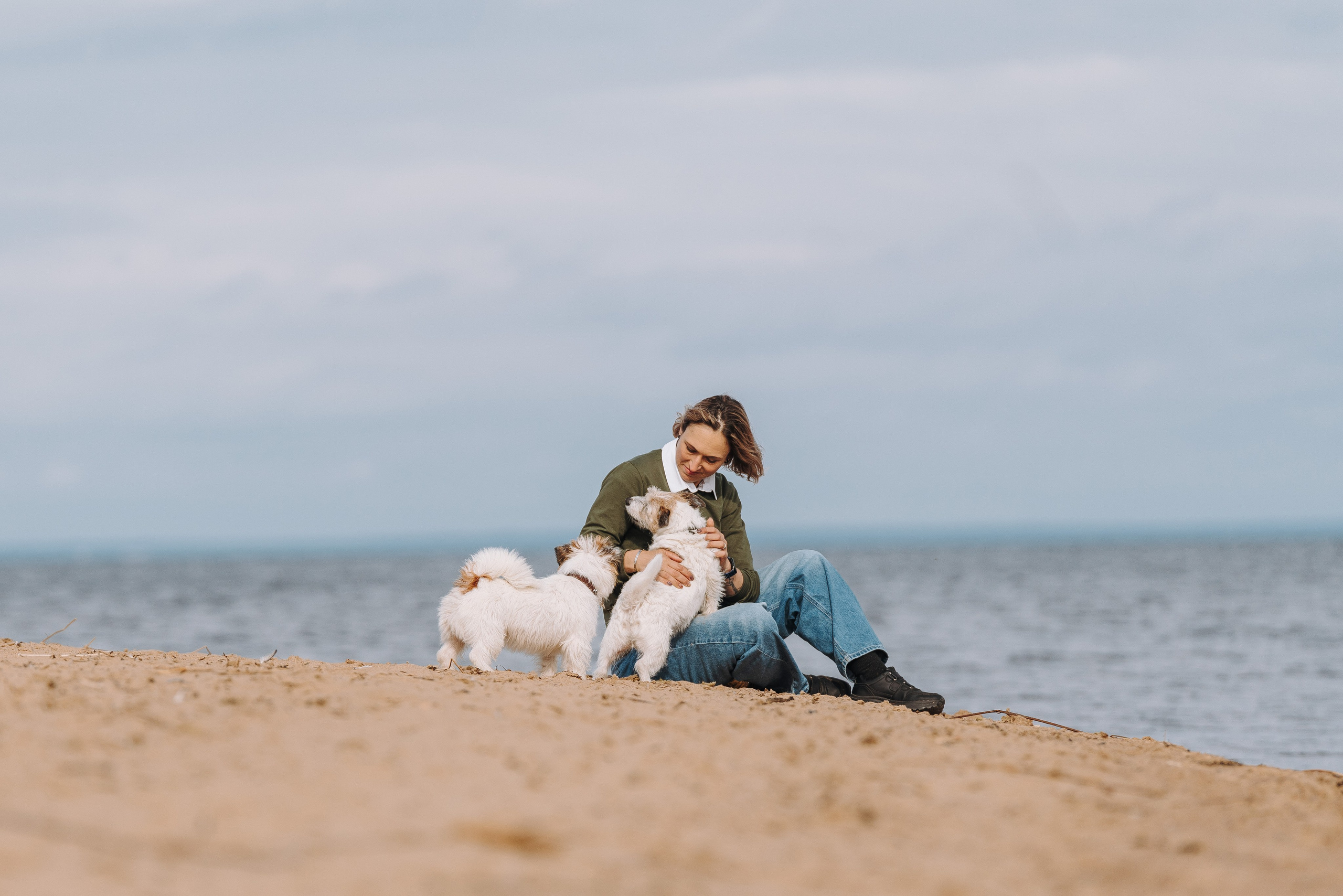 Оля, Ларс и Лукас. Фотограф анималист в Спб недорого Олеся Майорова