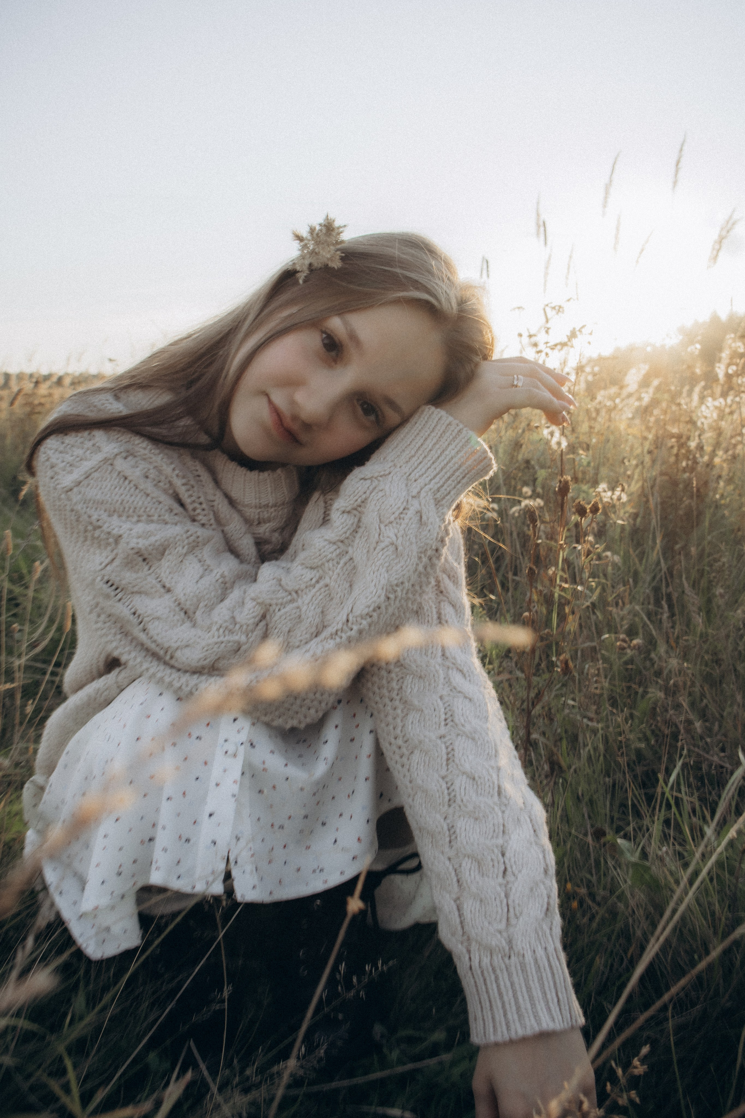 Юля. Осенняя фотосессия в поле. Юлия Левада Семейный и женский фотограф