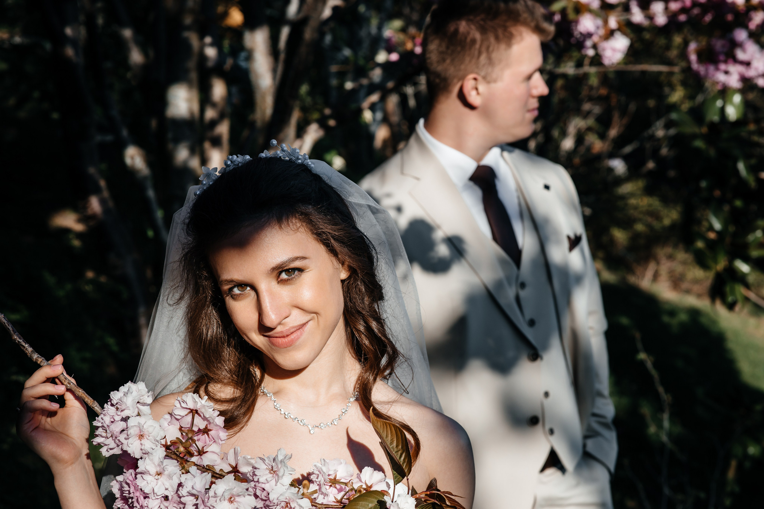 Сакура в Японском саду. Анонс свадьбы для Никиты и Марины. Свадебный фотограф в Крыму и Севастополе Ольга Баскакова