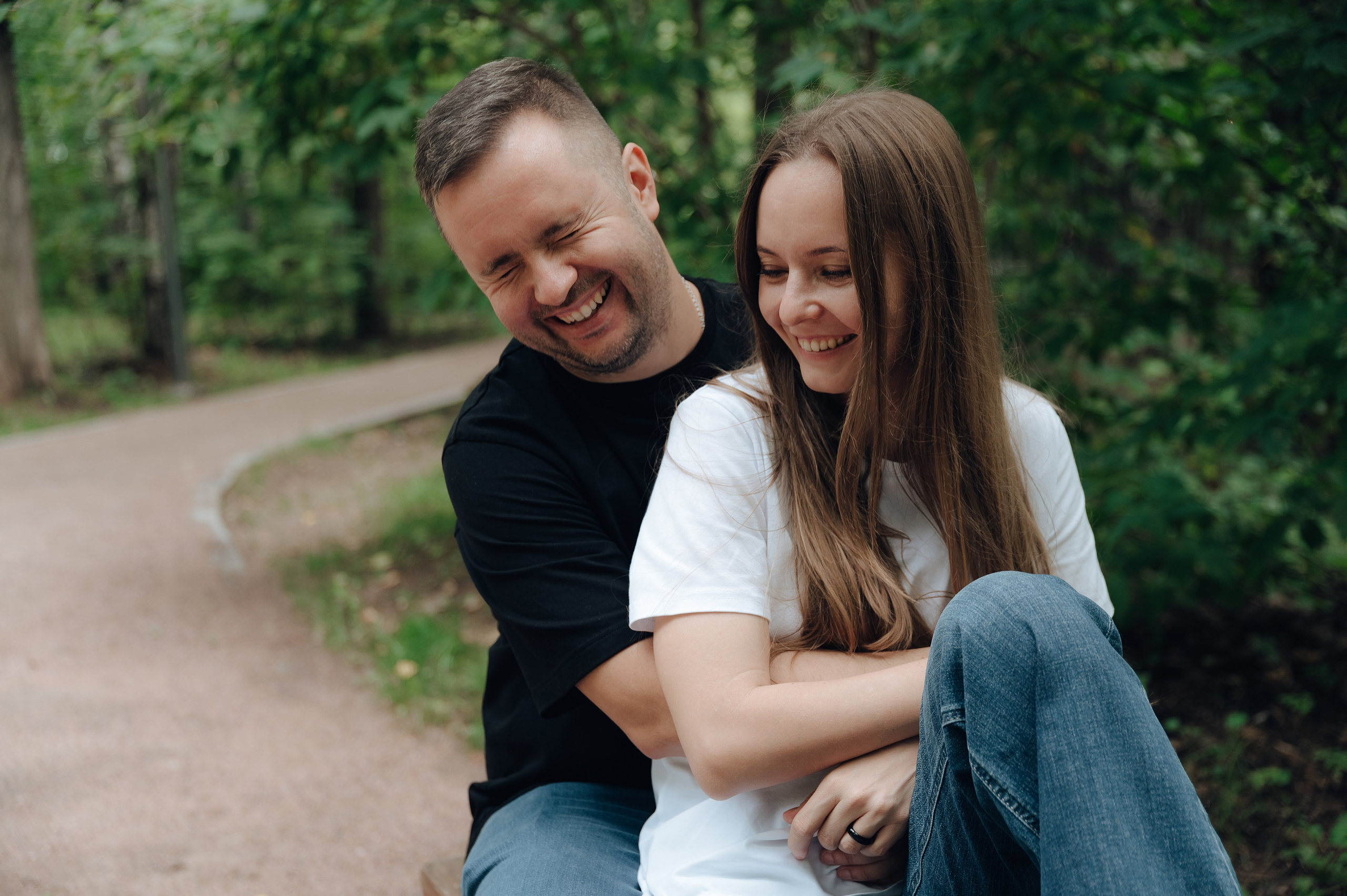 Трое в парке и меховой шар. Детский и семейный фотограф Катерина Мишина