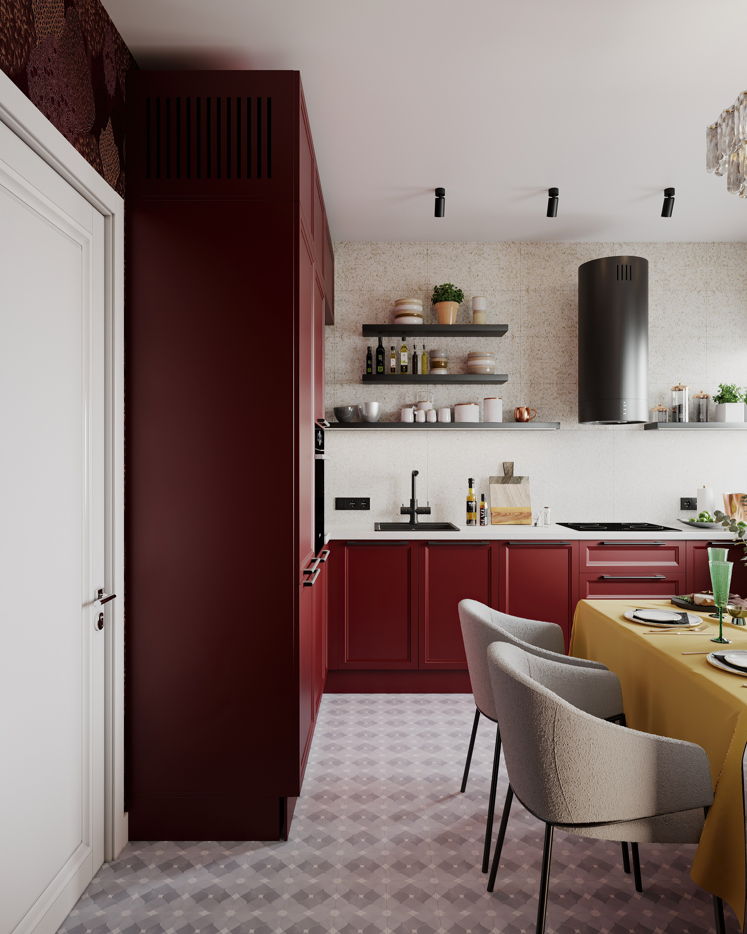 Виз кухни для ТВ проекта «Большие перемены» дизайн Мартыновой Н. и Бородиной Е. Визуализатор Векшина Елена