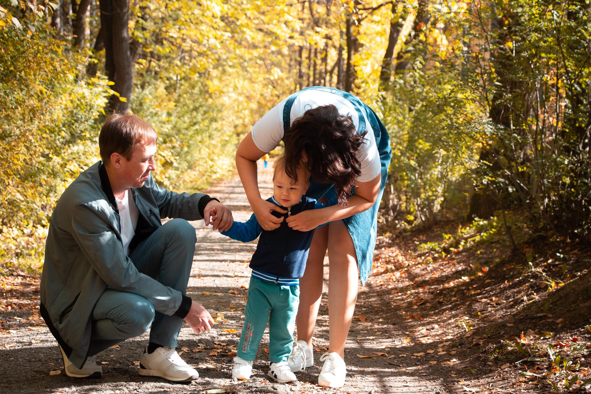 Золотая осень. Мария, Александр и Вова. Фотограф в Екатеринбурге Пойгина Елена