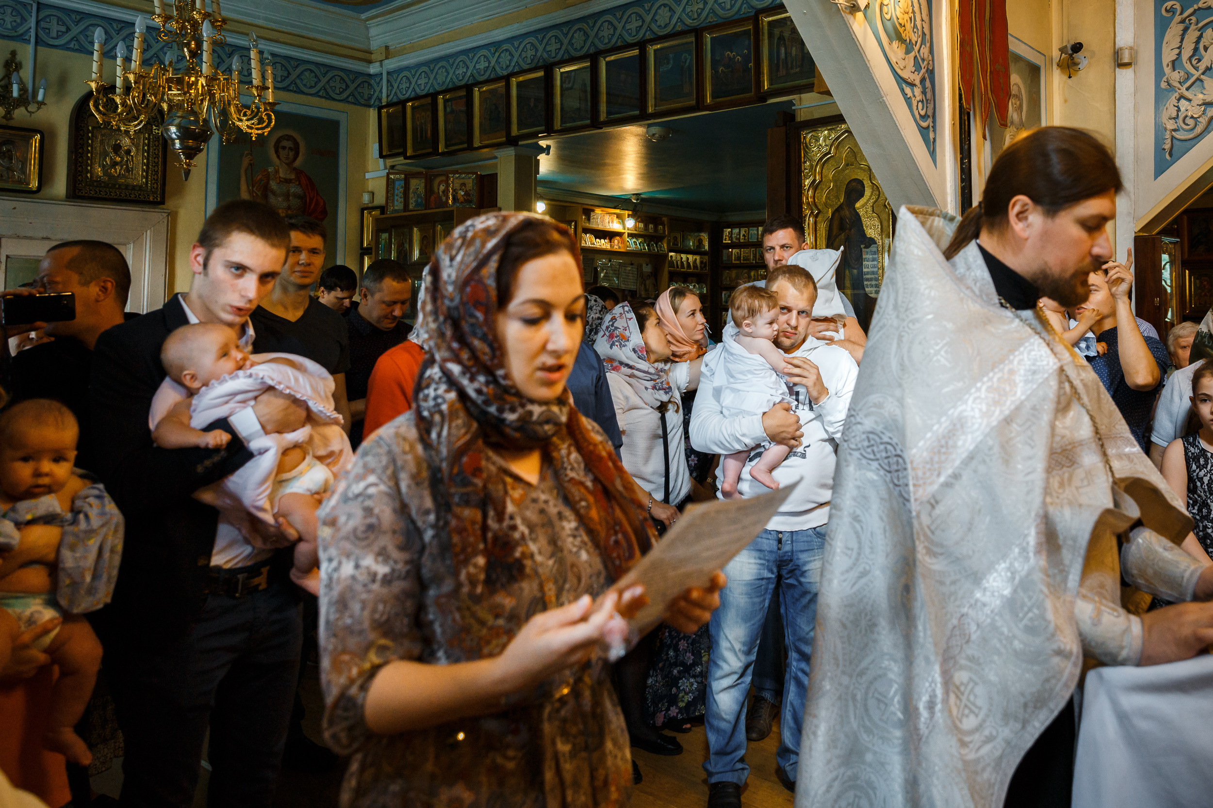 Фотограф на крещение в Ивантеевке в Храме Великомученика и Победоносца