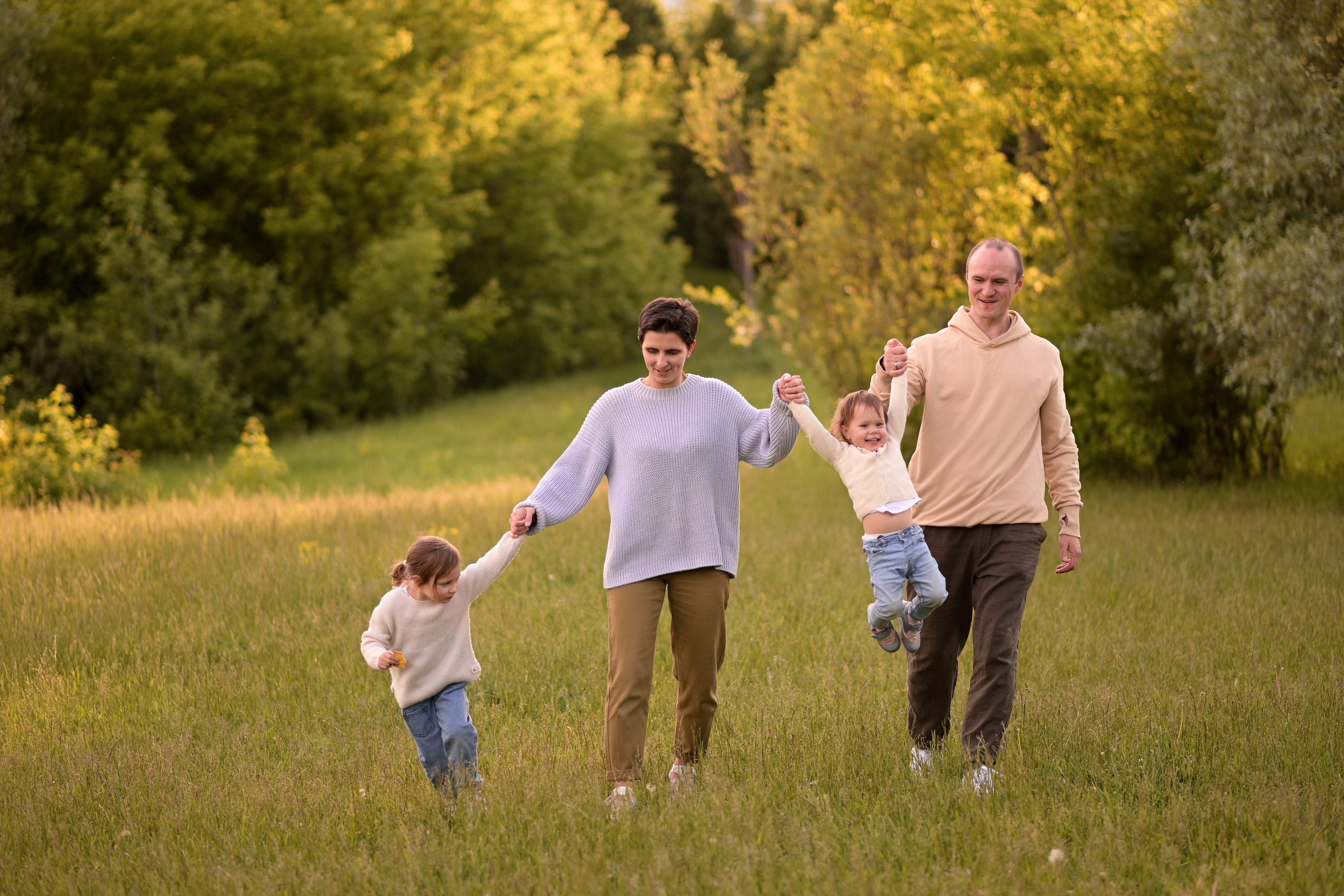 Семейная съемка на природе. Семейный и детский фотограф в Москве Анна Оськина