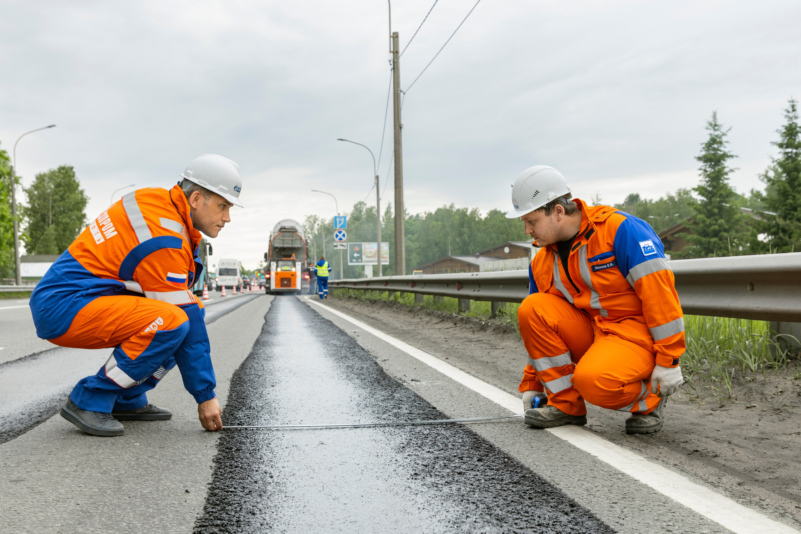 Экспериментальный ремонт дороги. Газпром. Фотограф Дарья Попова