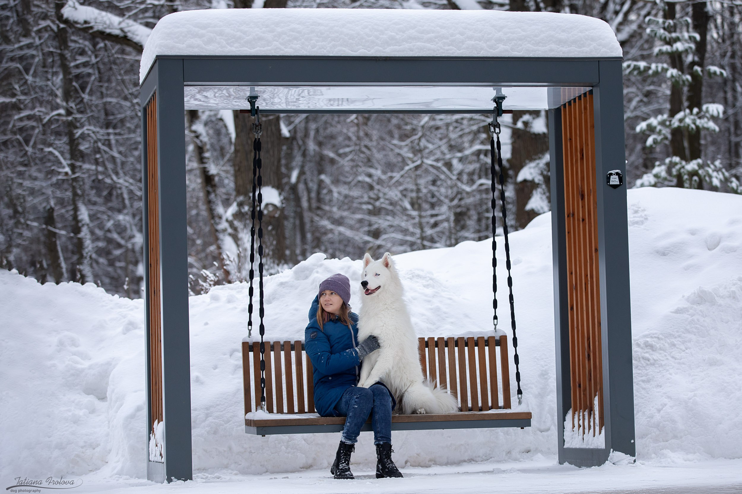 Фотопрогулка в парке Измайлово с якутской лайкой и его хозяйкой. Фотограф-анималист в Москве и Московской области Татьяна Фролова