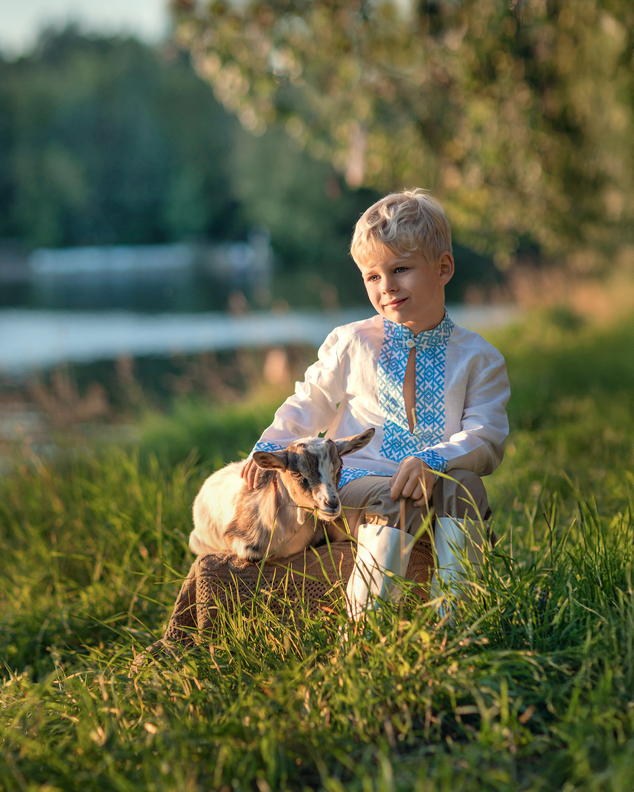 Семейная съемка с животными. Детский и семейный фотограф Елена Михайлова в Москве