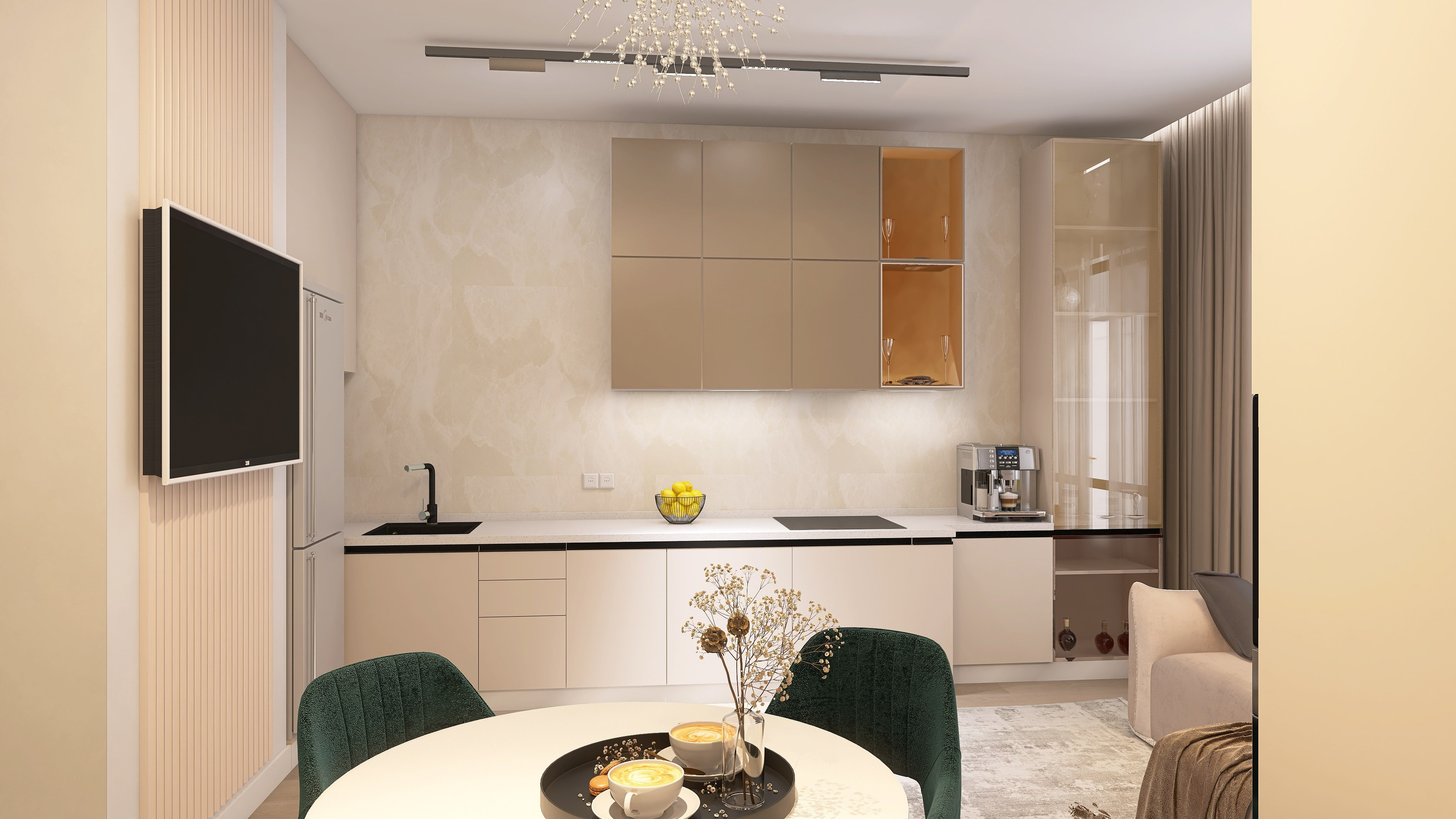 ЖК Притомский. Площадь 55 кв. м. Дизайнер интерьера в Новосибирске_Елена Сергеева