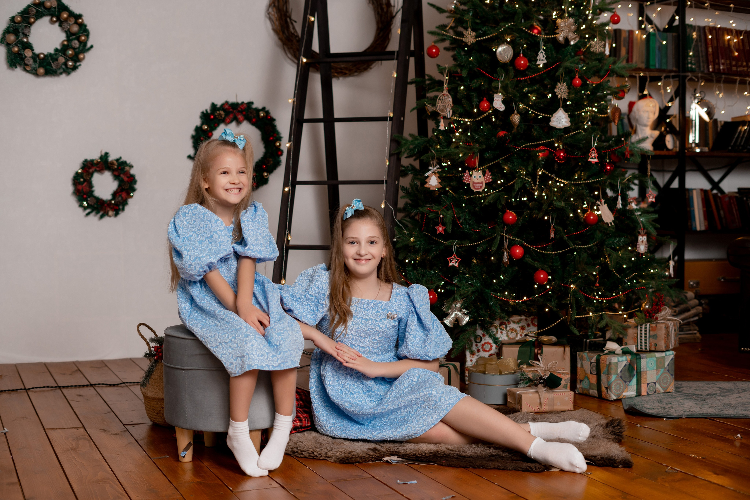 Новогодняя фотостудия. Семейный фотограф СПб Анастасия Василь. Фотосессия на годик