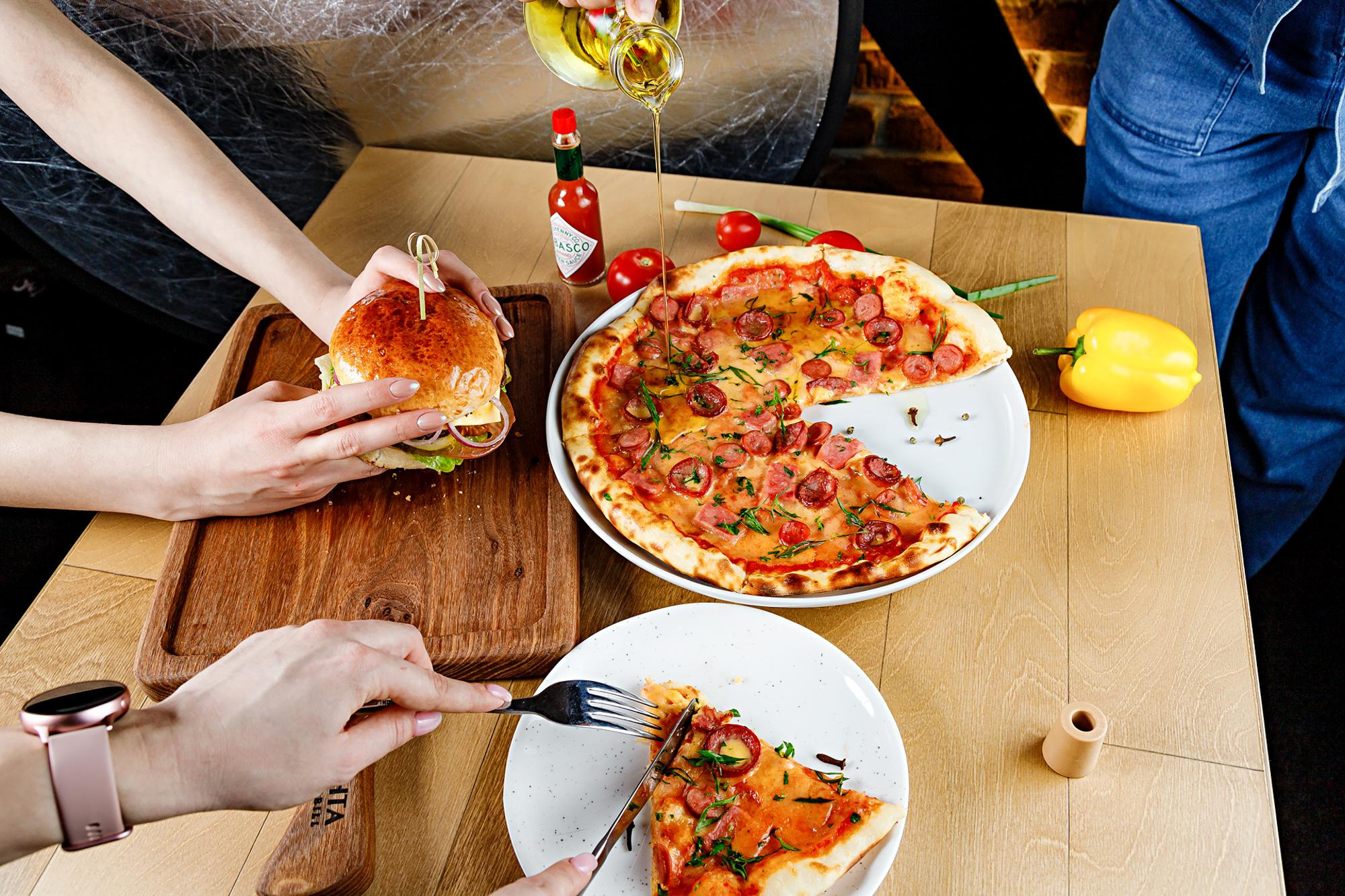 пицца съём фут еды 