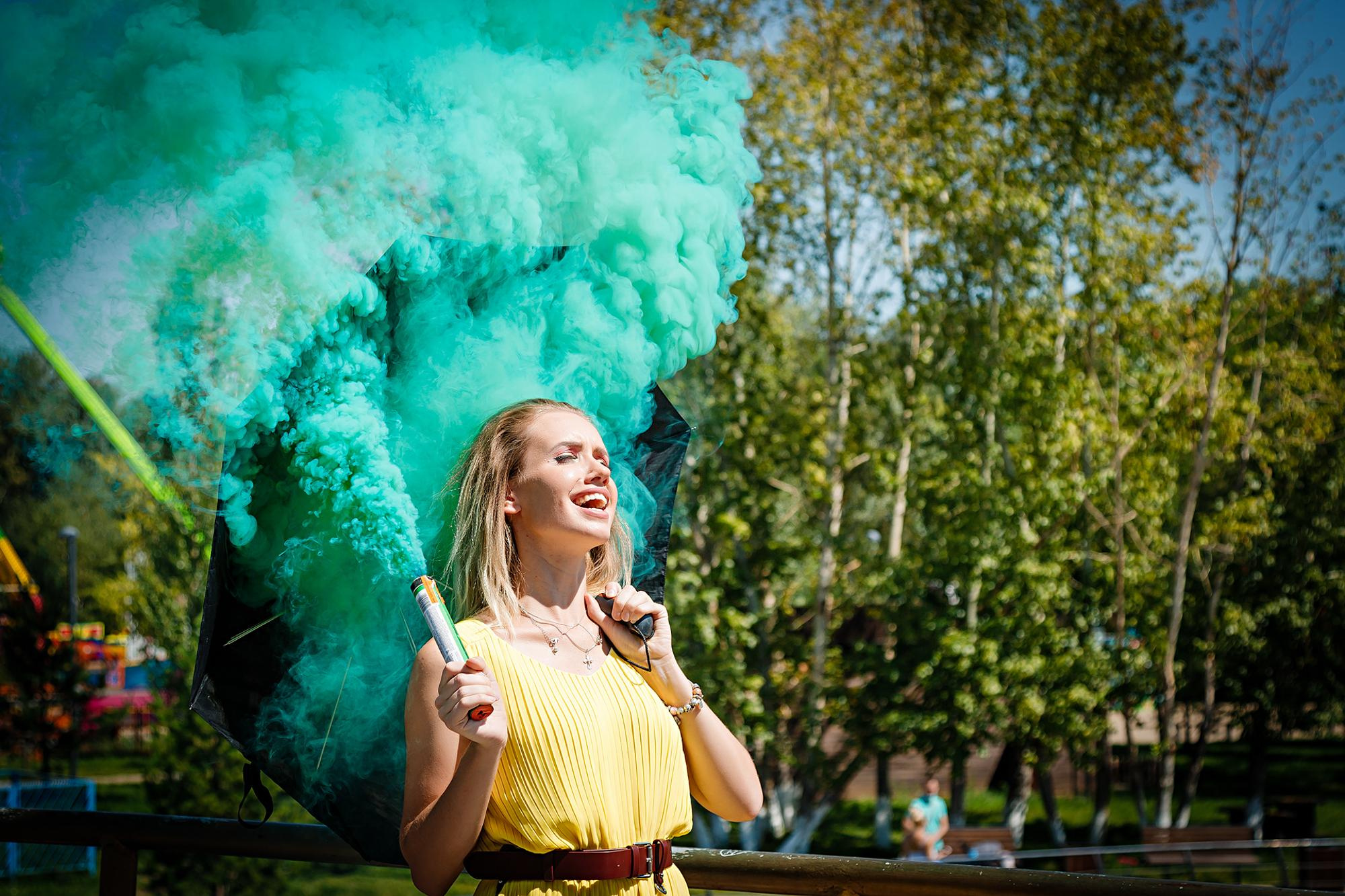 цветной дым фотосессия 