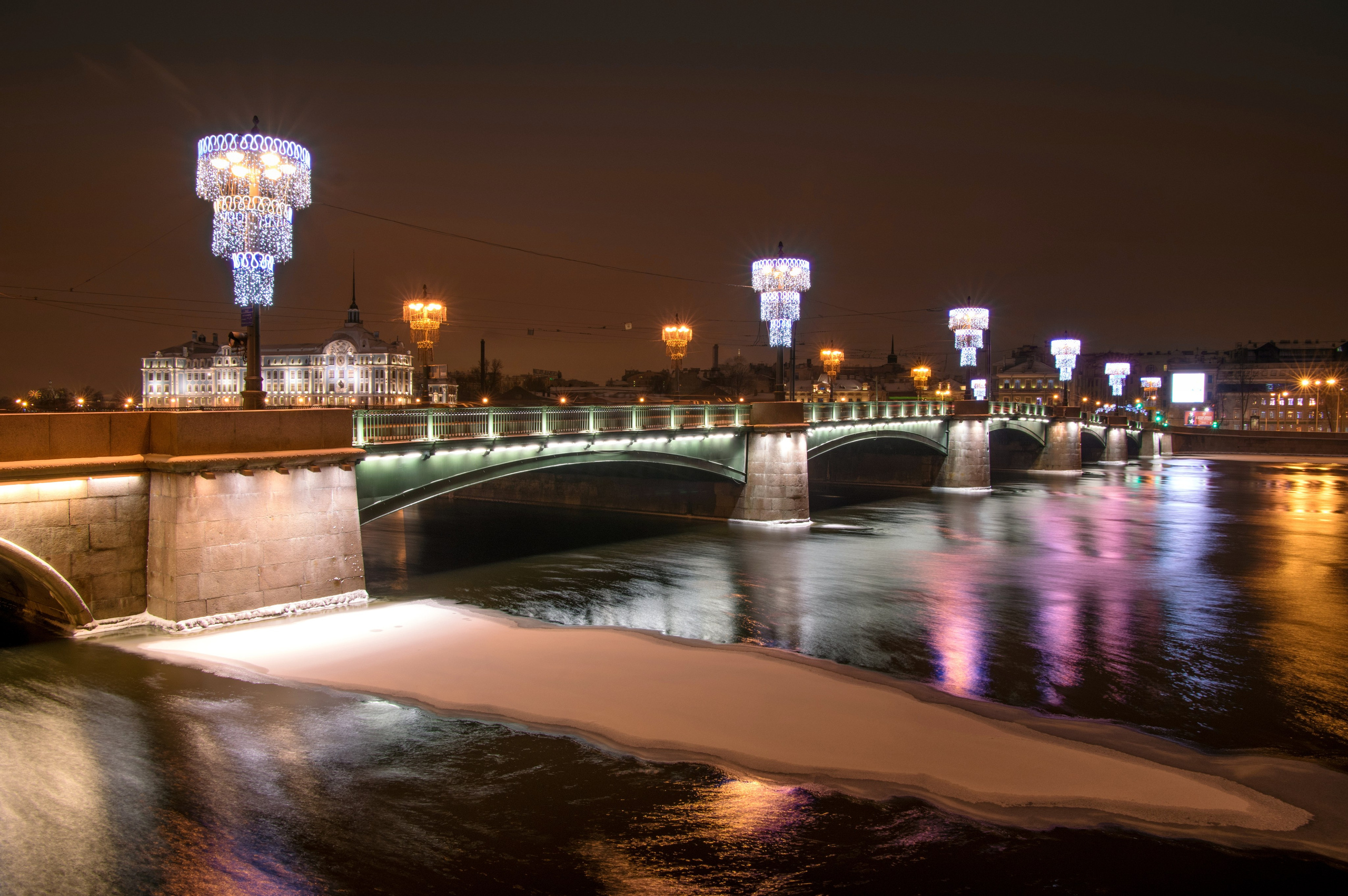 Санкт-Петербург.Сампсониевский мост.Новый год.