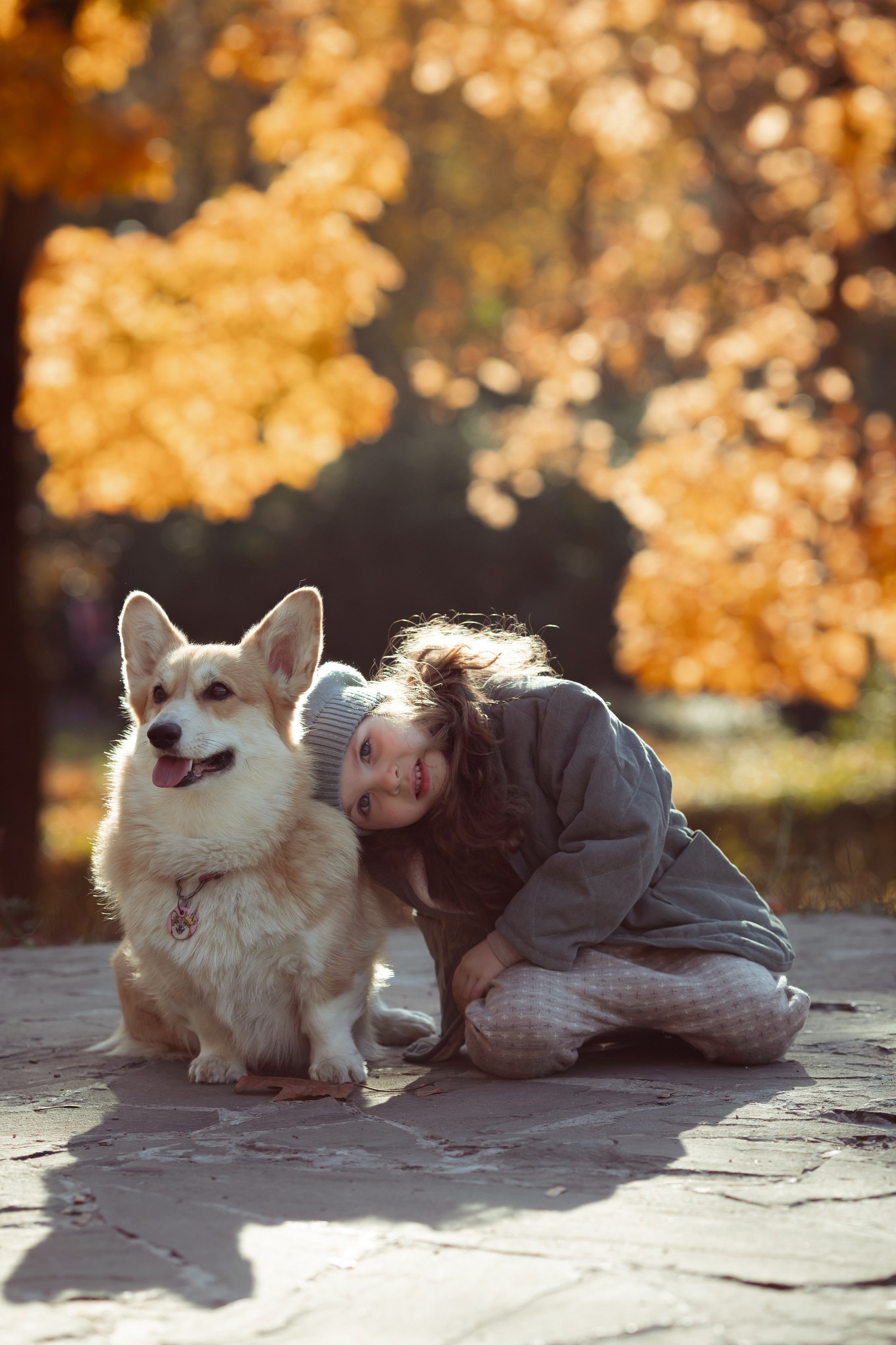 Эва с корги. Семейный и детский фотограф в Москве Дорогова Екатерина