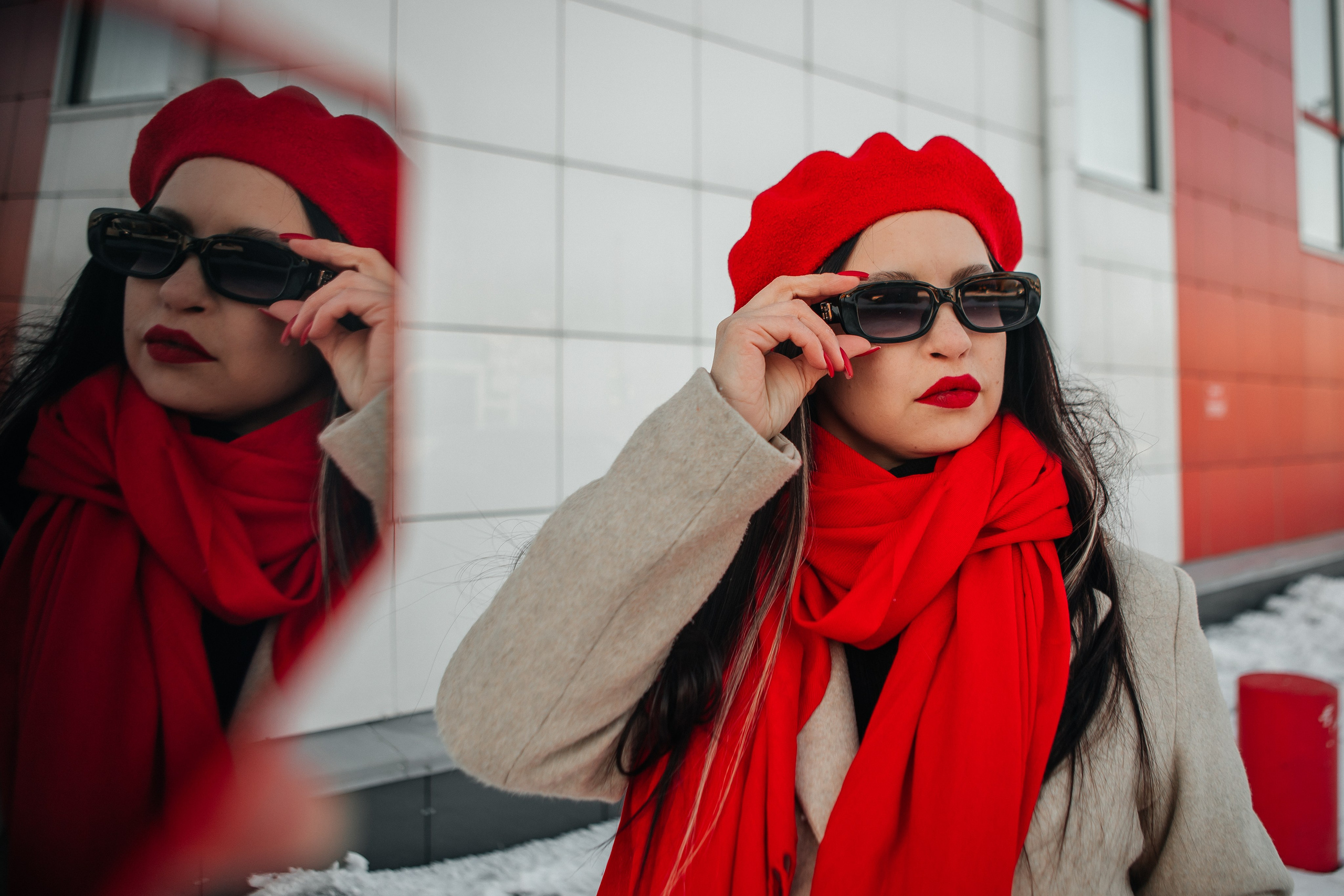 Фотосессия девушки в красном. Дарья Белякова. Свадебный, детский и семейный фотограф в городе Бийск