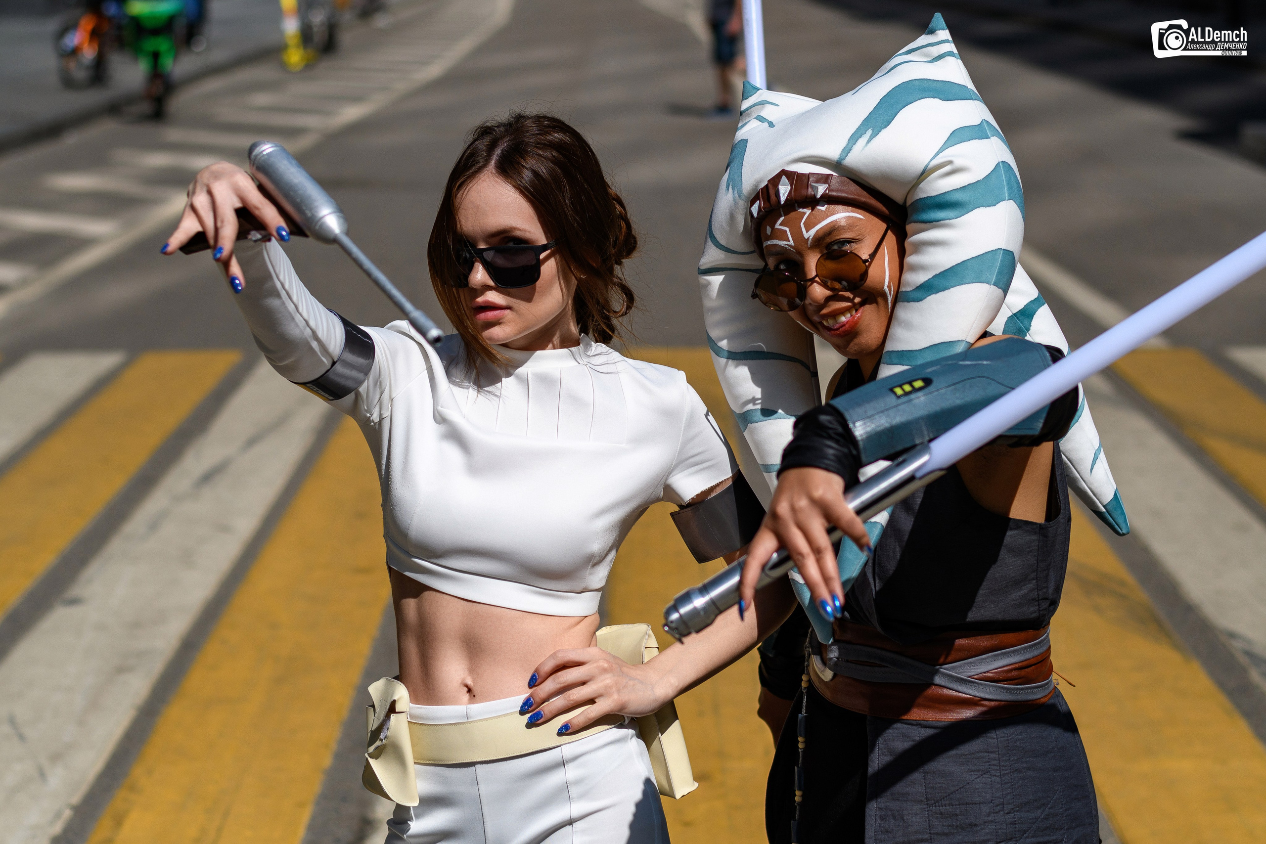 Асока Тано и Падме Амидала косплей фотосессия от фотографа в Москве. Персонажи из Звёздных войны (Star wars)