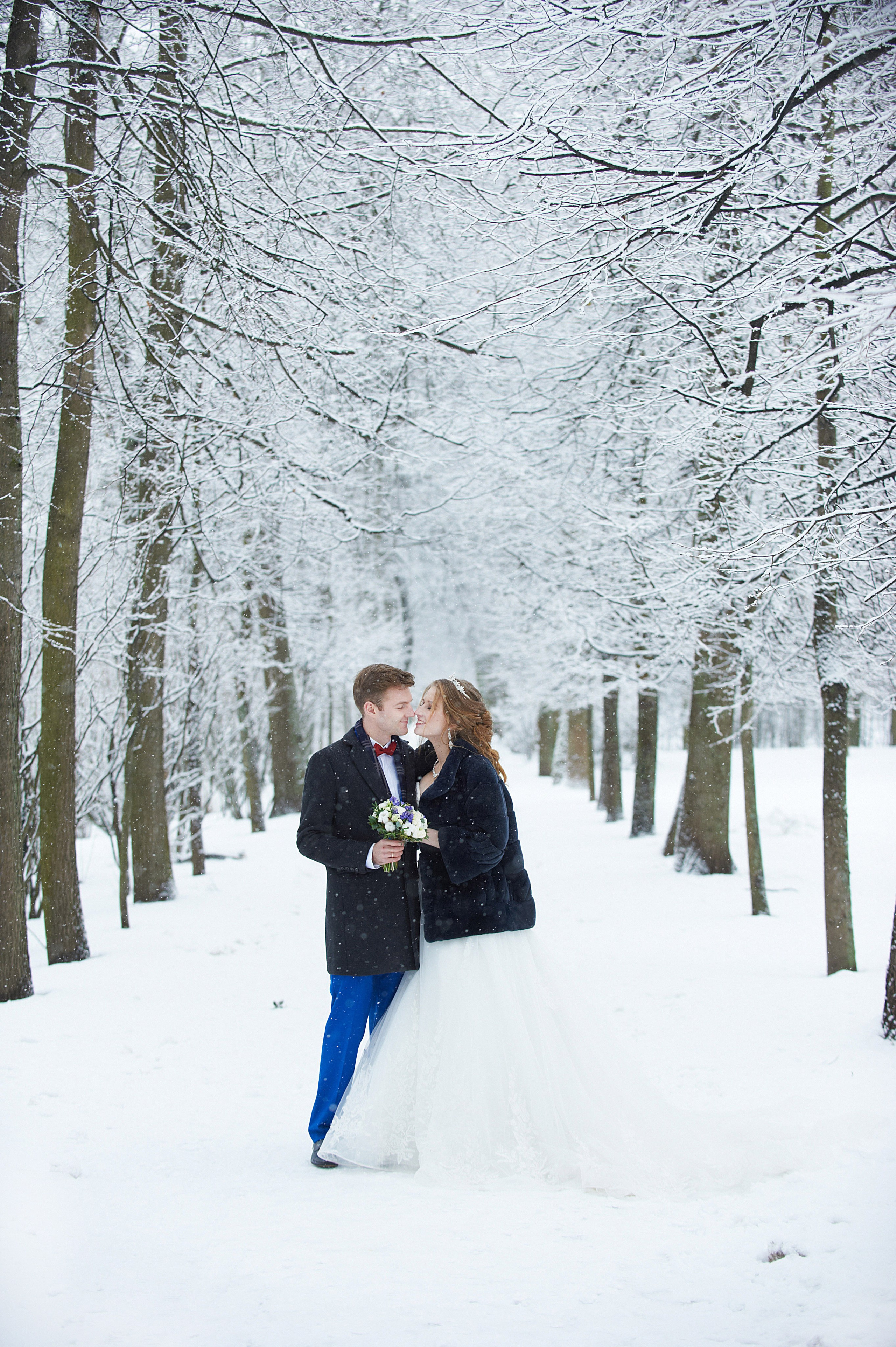Надежда и Владислав (зимняя свадебная фотосессия в Пушкине в Екатерининском парке). Портретный, семейный и свадебный фотограф в Санкт-Петербурге и в Пушкине Ширяев Денис