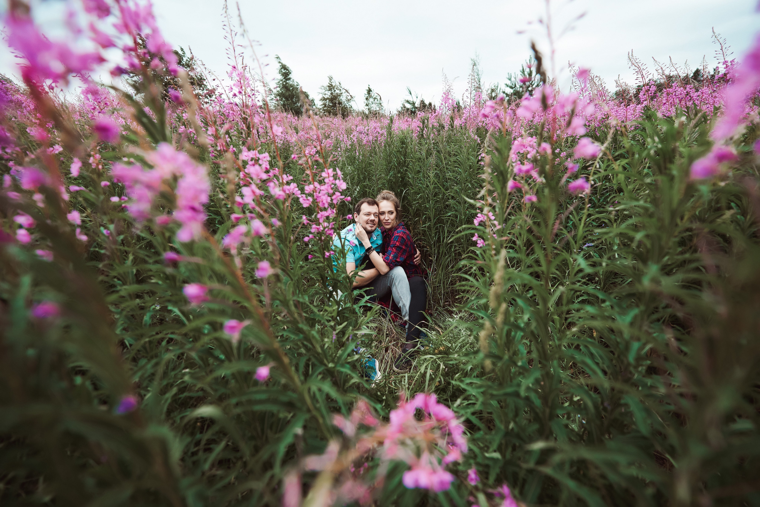 Александра и Вячеслав (фотосессия Love story на природе). Портретный, семейный и свадебный фотограф в Санкт-Петербурге и в Пушкине Ширяев Денис