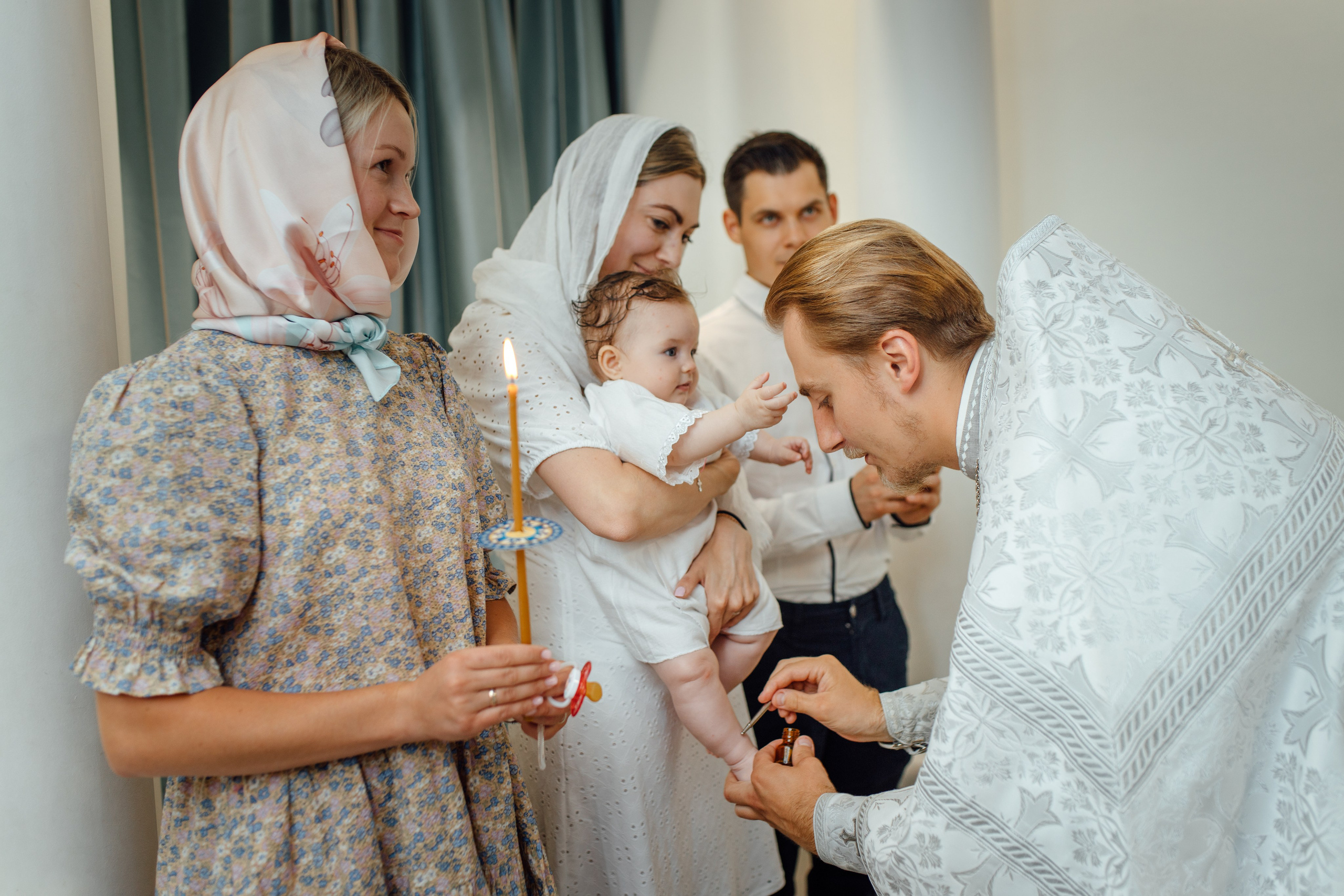 Крещение Аделины, храм Святой Троицы, июль 2024