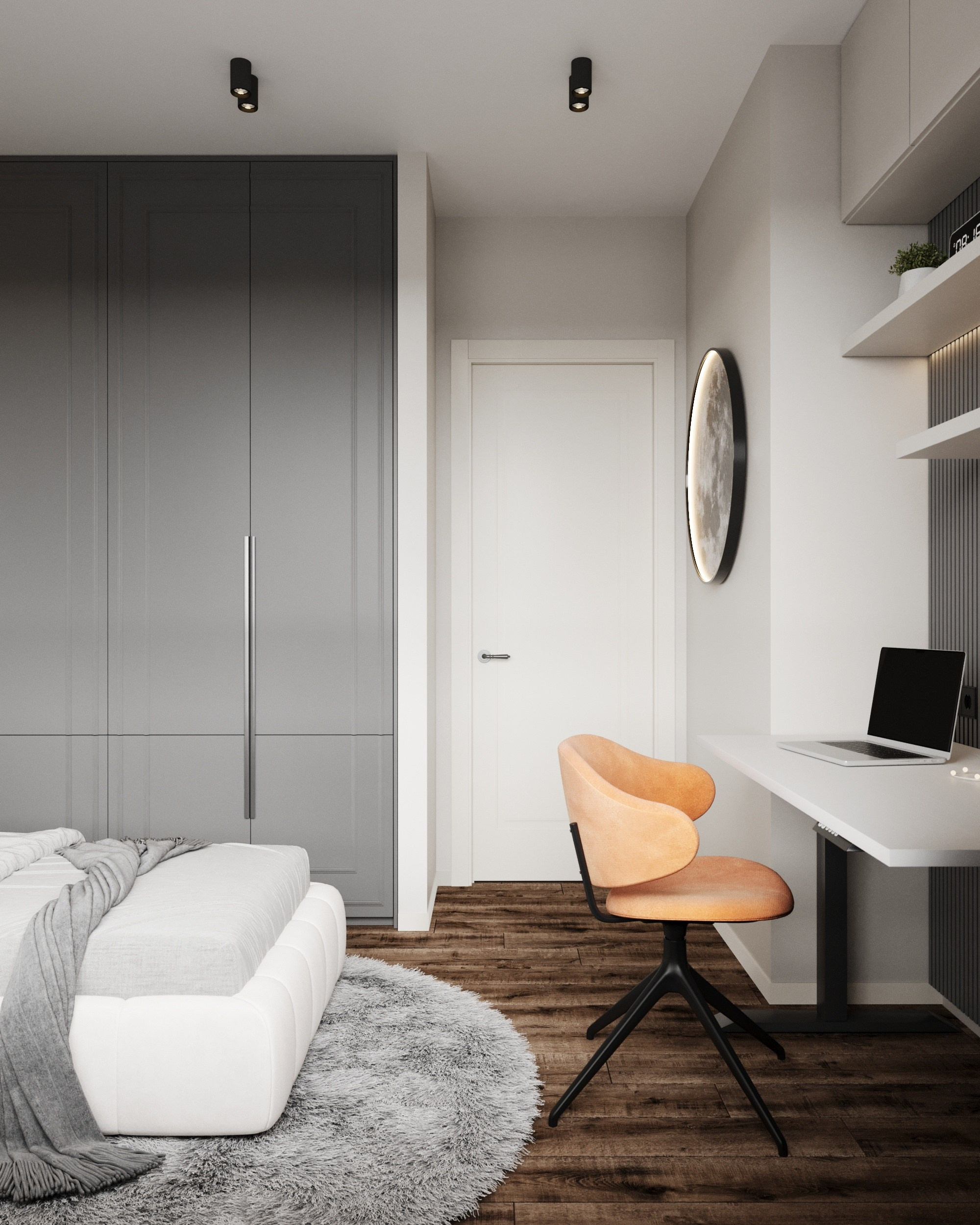 Tangerine loft. Дизайн интерьера | 3D визуализация | Миланская Марина