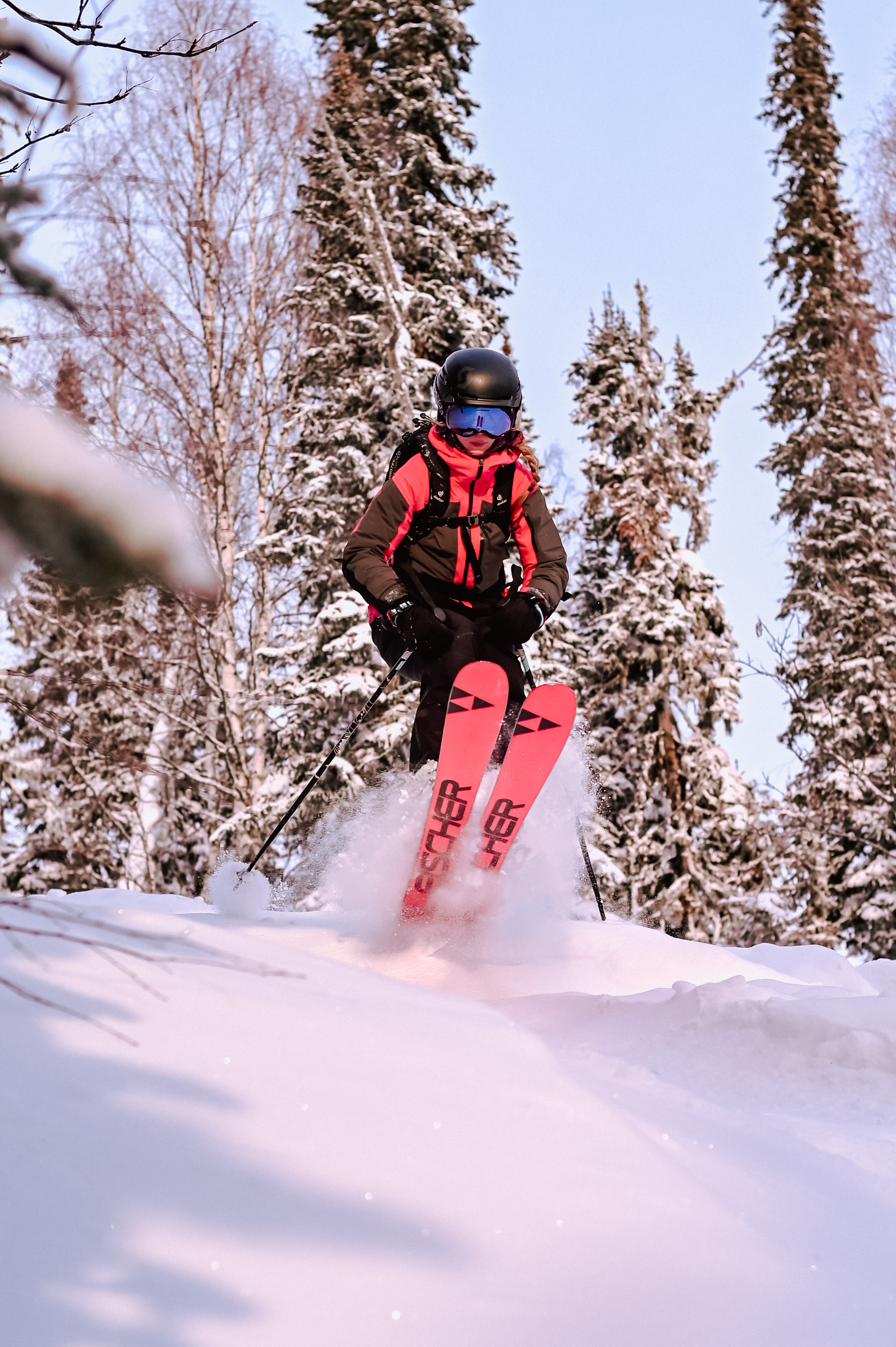 Фото во время катания в Шерегеше