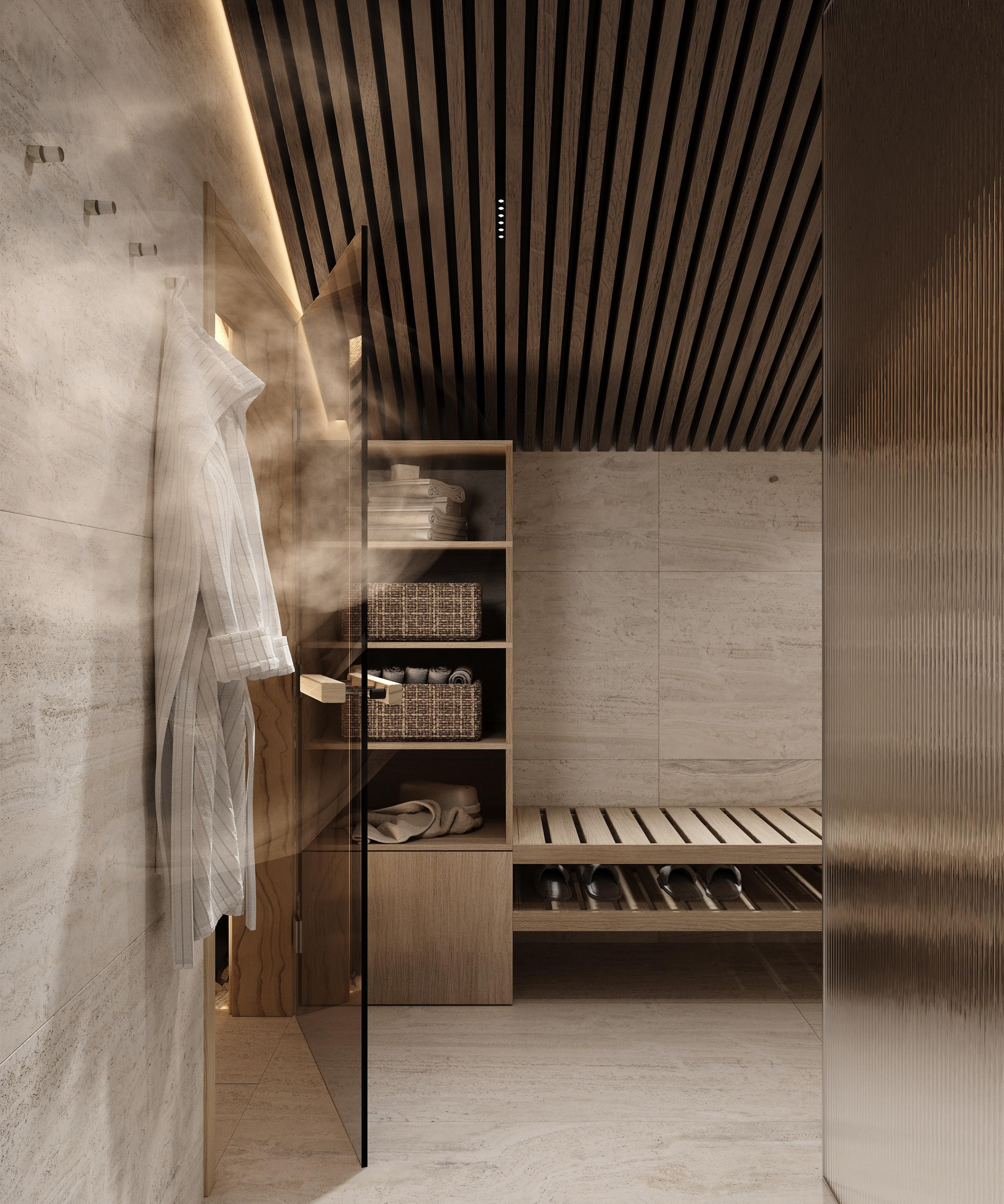 Сауна в частном доме. Дизайнер интерьера Еремина Юлия