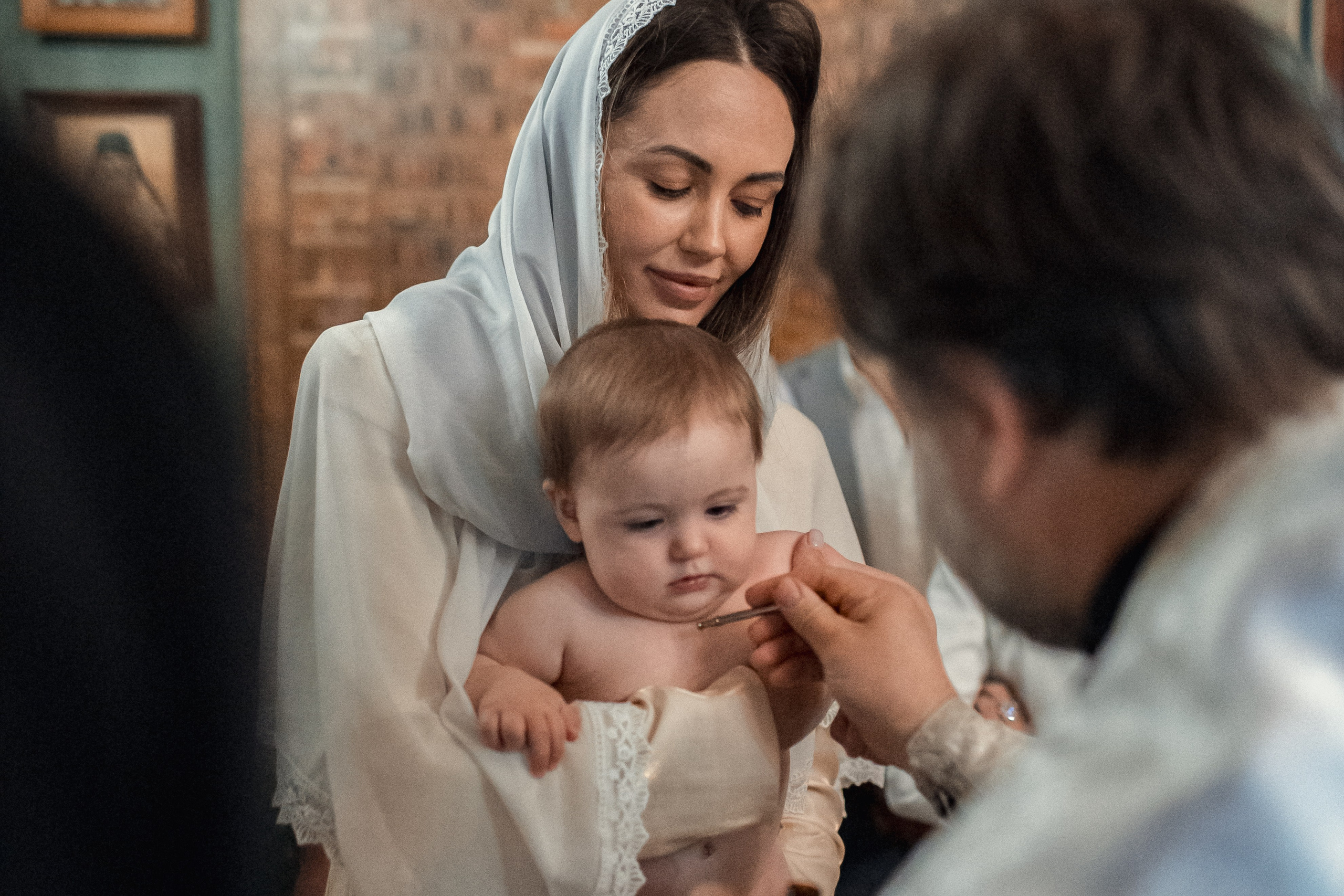 Крещение в Зачатьевском Монастыре. Профессиональный фотограф в Москве и Мо Мария Шантарёва