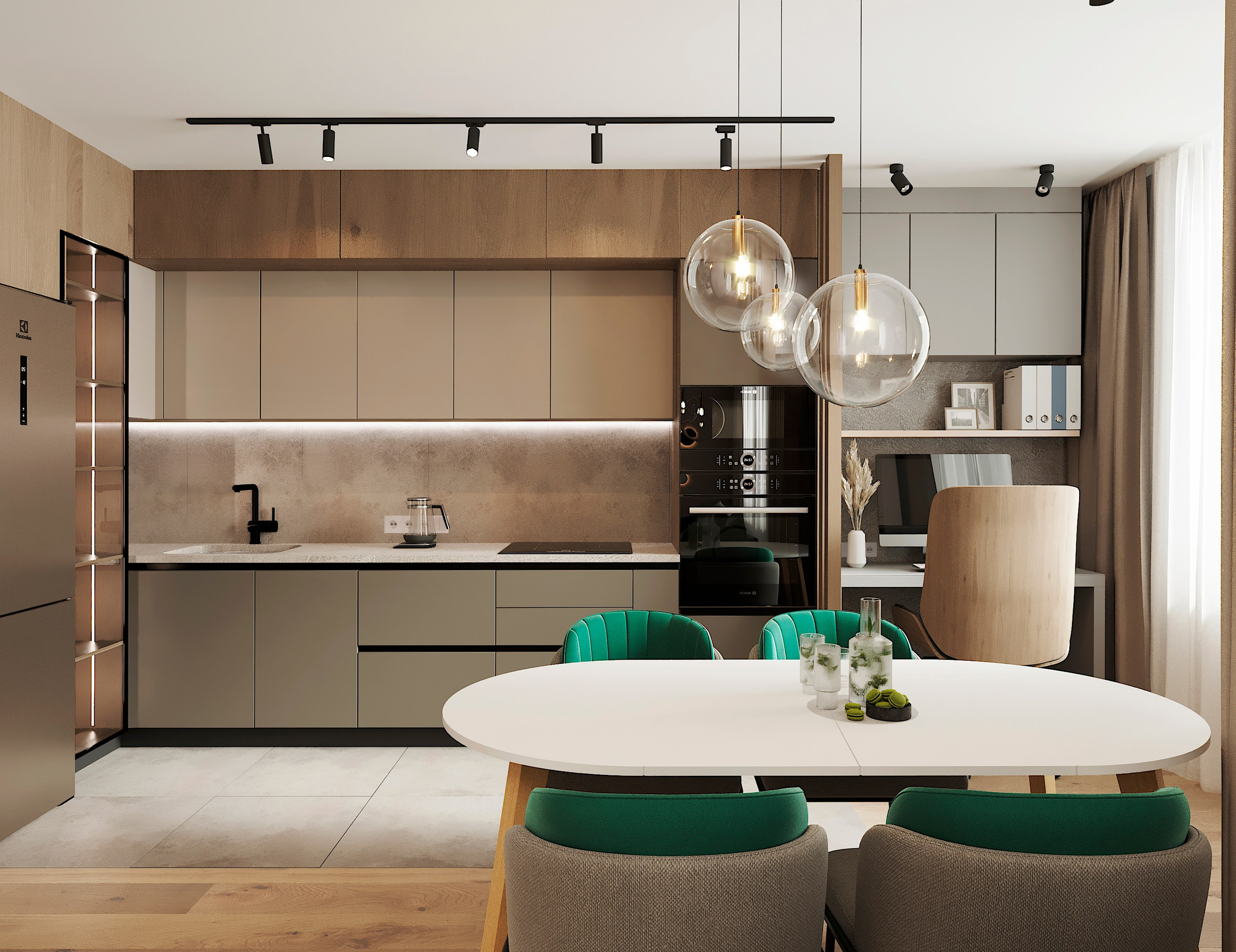 Современный интерьер с акцентами. Lina architector | Дизайн интерьера