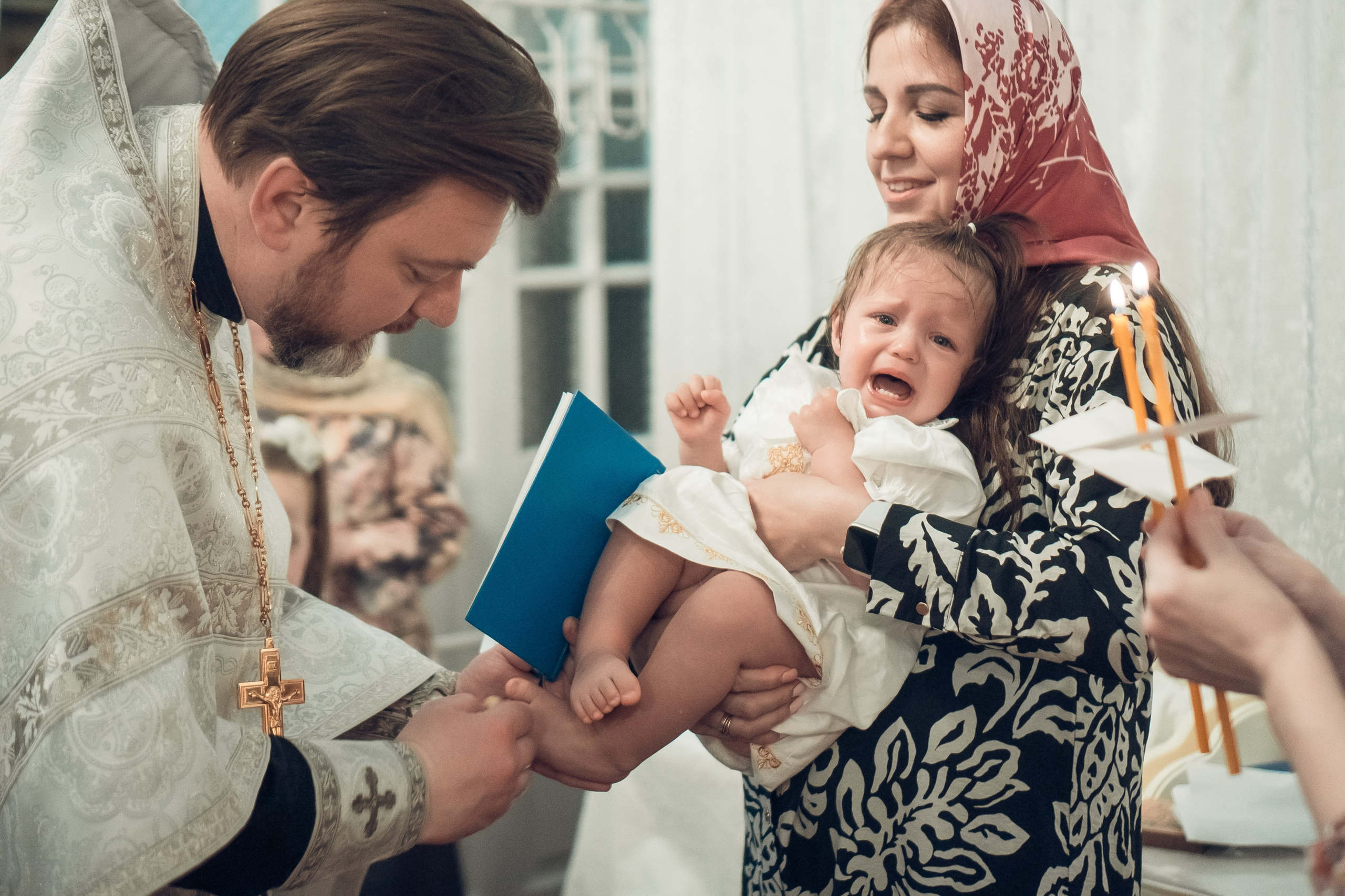 Таинство Крещения Артема, Ангелины и Адрианы