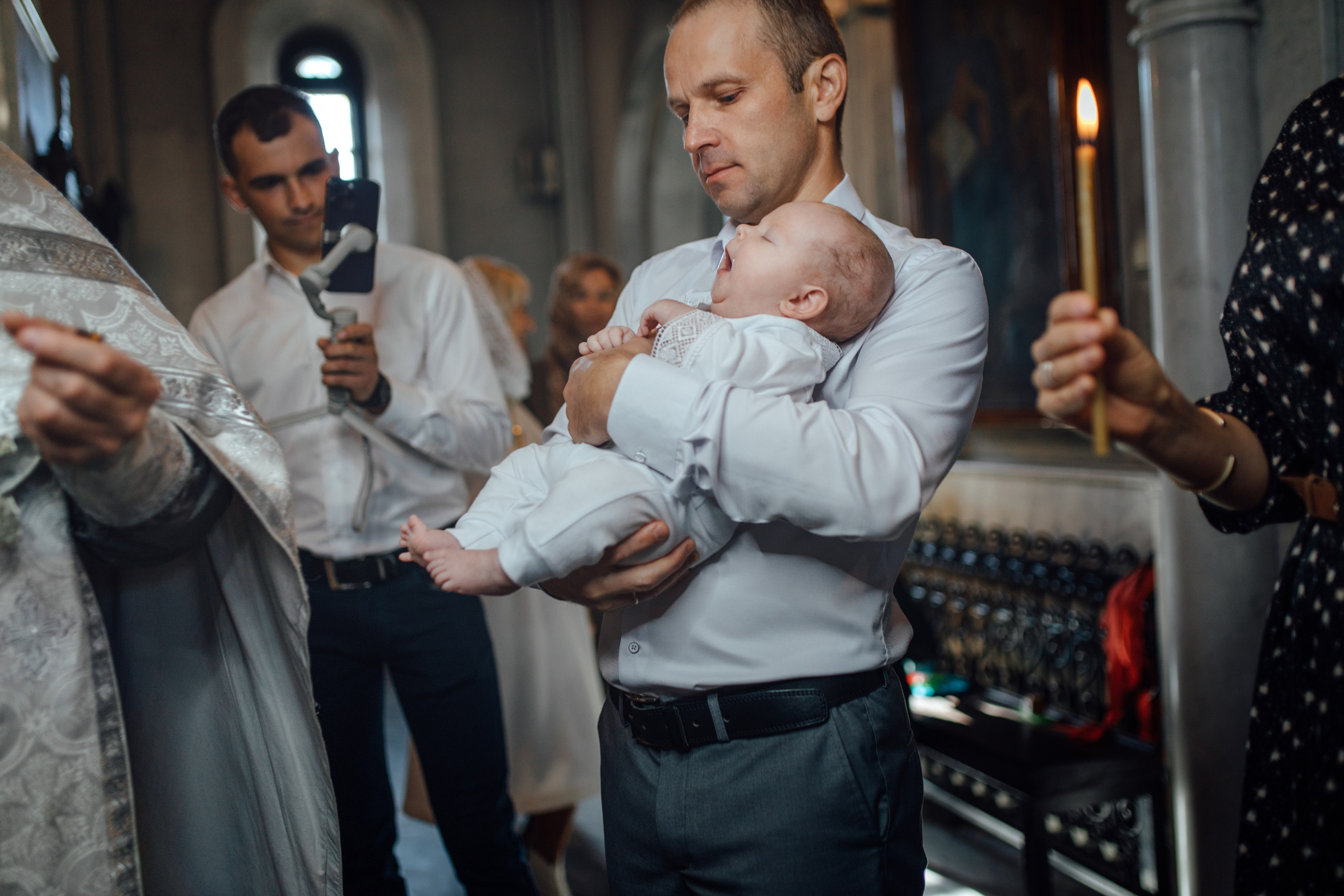 Крещение Тимура храм иконы Всех Скорбящих Радость, октябрь 2024