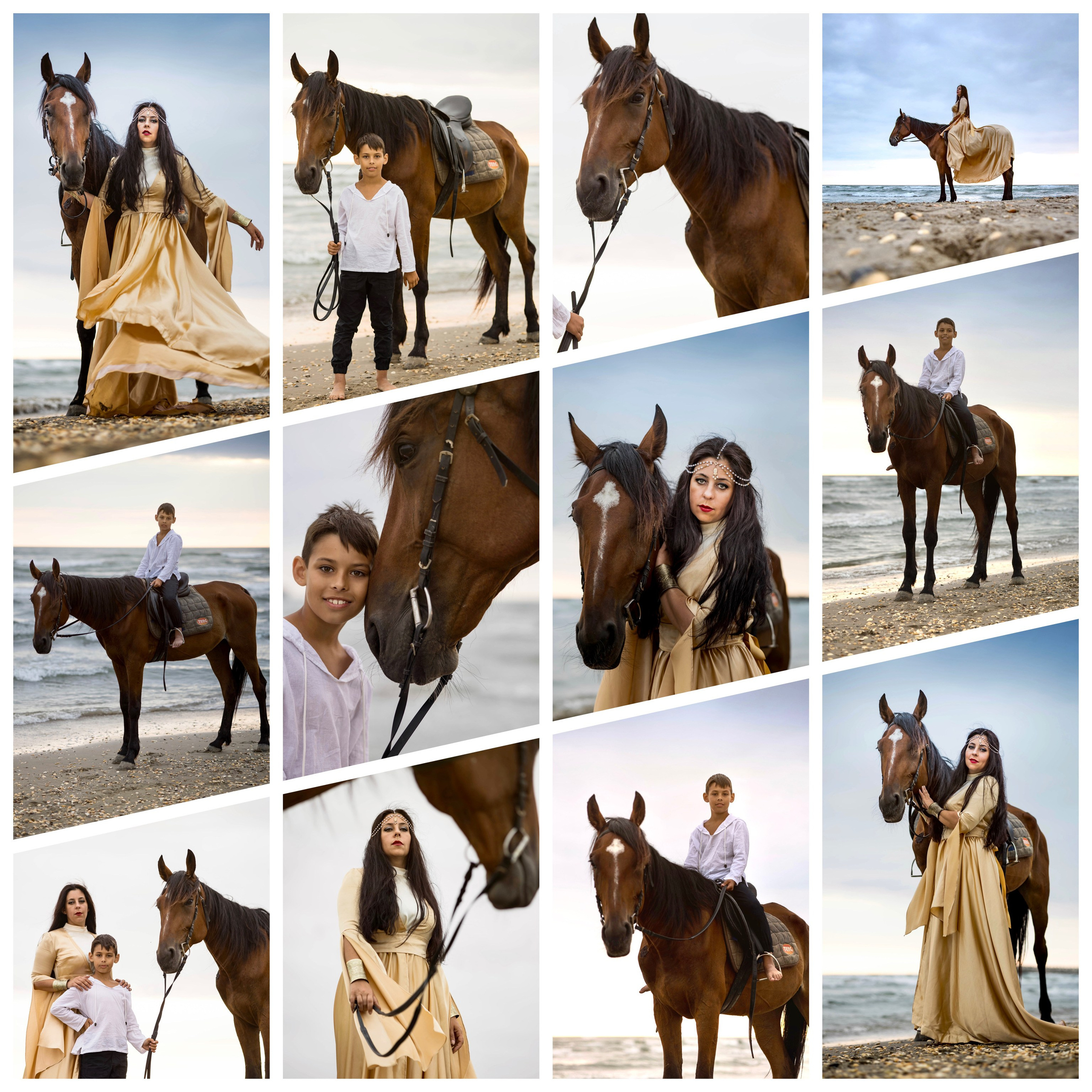 Конная фотосессия на море. Фотограф Дагестан | Лошади | Этноплатья | Туры