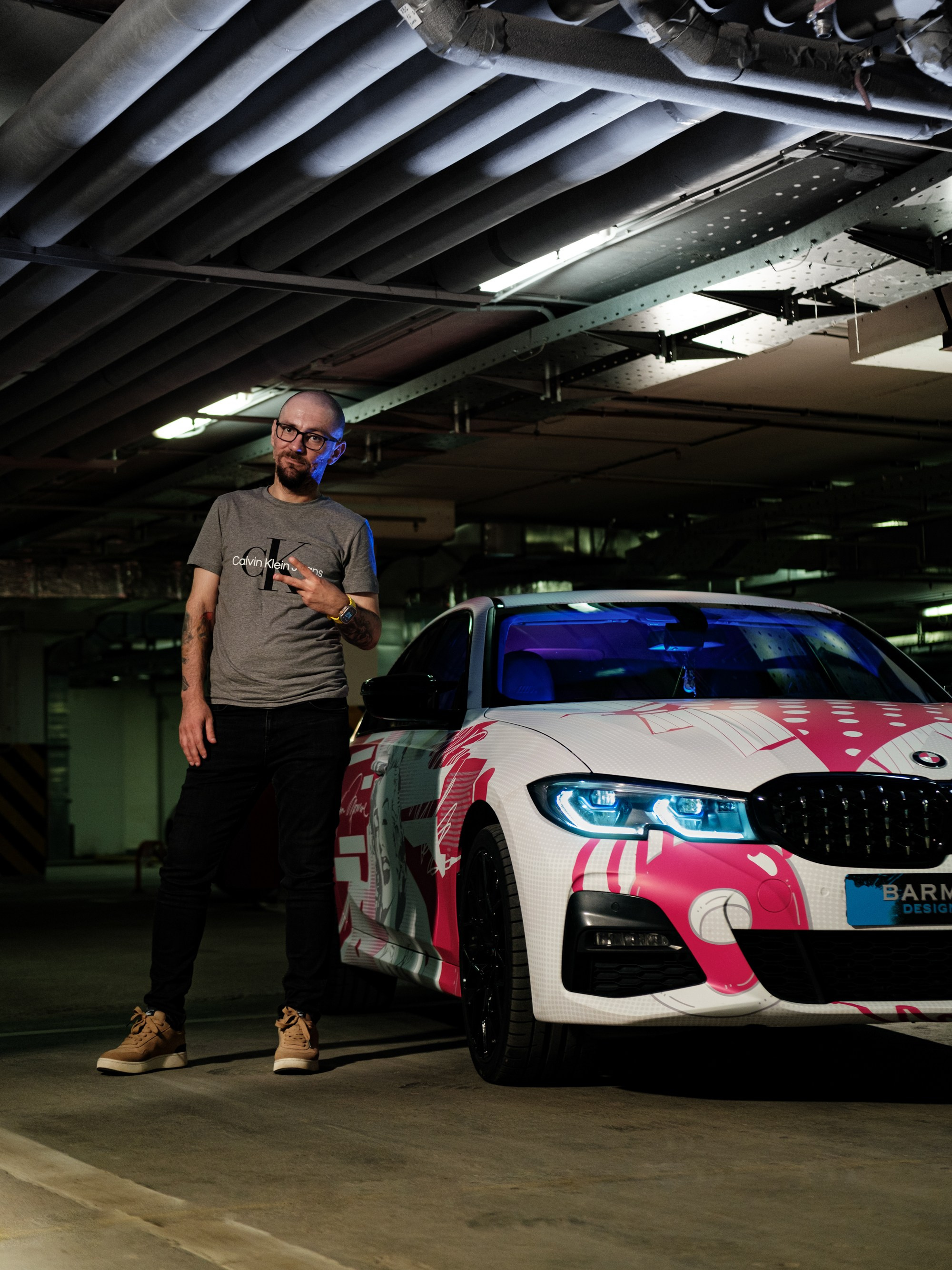 Винилография на BMW 3 G20. Студия дизайна и оклейки авто Barmaley Design