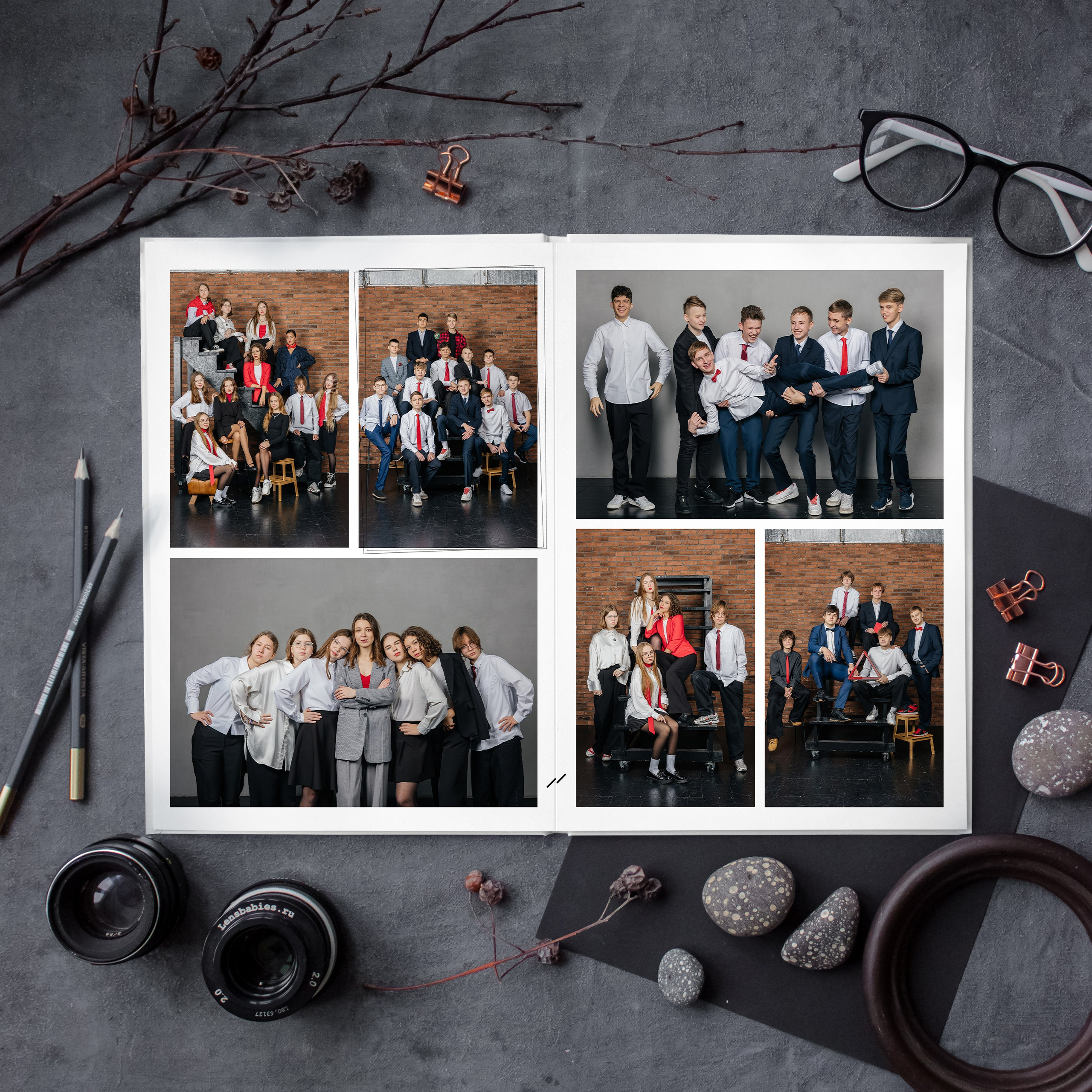 Альбом общей верстки 21×30. Школьный фотограф в Новосибирске Наталья Иванченко