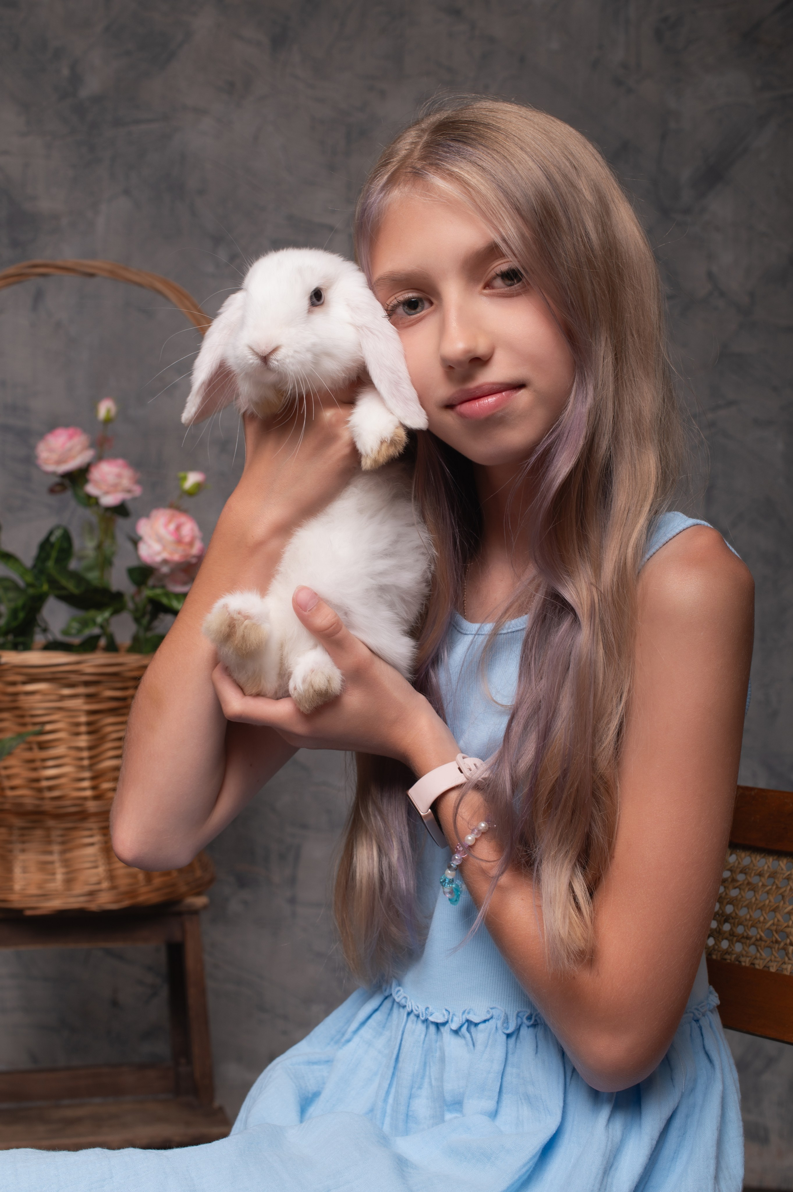 Дети и кролик. Детский фотограф в Новокузнецке Николай Чекалин