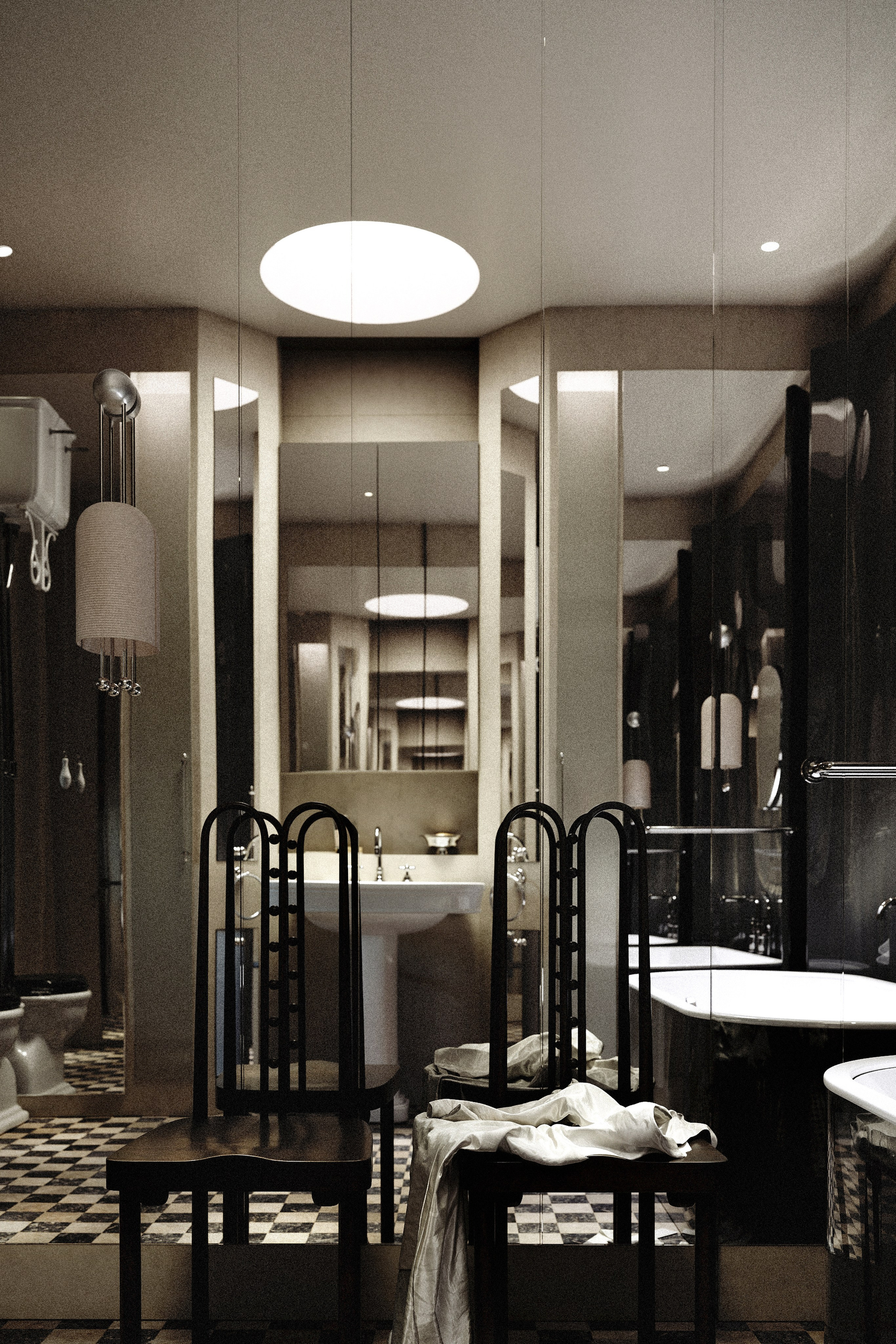 Bathroom «Le Miroir Infini». Визуализации Дизайн проектов