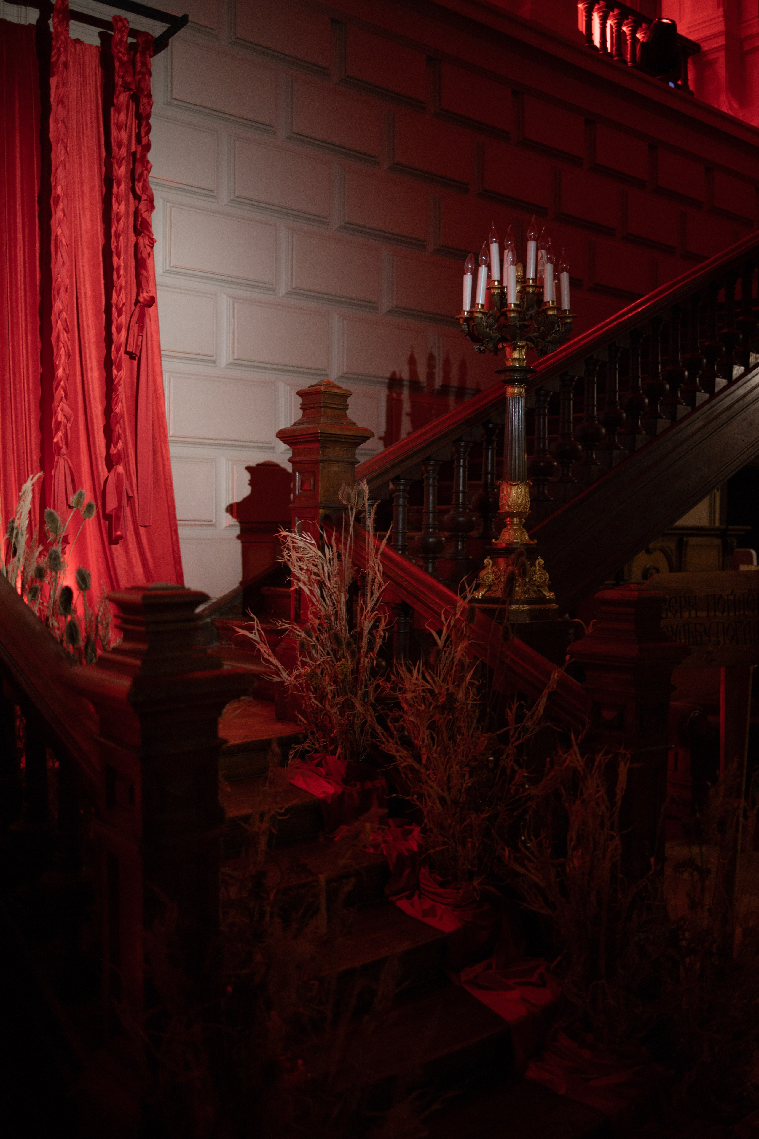 Новогодний корпоратив в фольклорном стиле. Особняк Лемана. Оформление свадеб, декор свадеб Вера Маркова, Москва